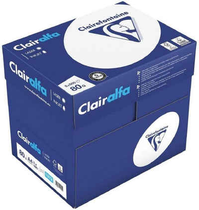 CLAIREFONTAINE Kopierpapier Kopierpapier Clairalfa, 5er Pack, A4/80g, Drucken, Kopieren, Papier