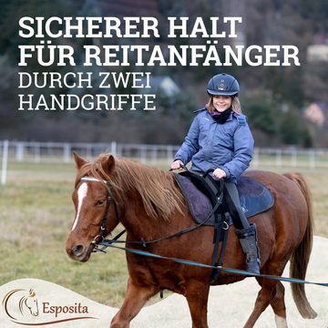 Esposita Reitkissen Esposita Reitgurt, Reithilfe mit zwei Griffen - Uni Schwarz Pony