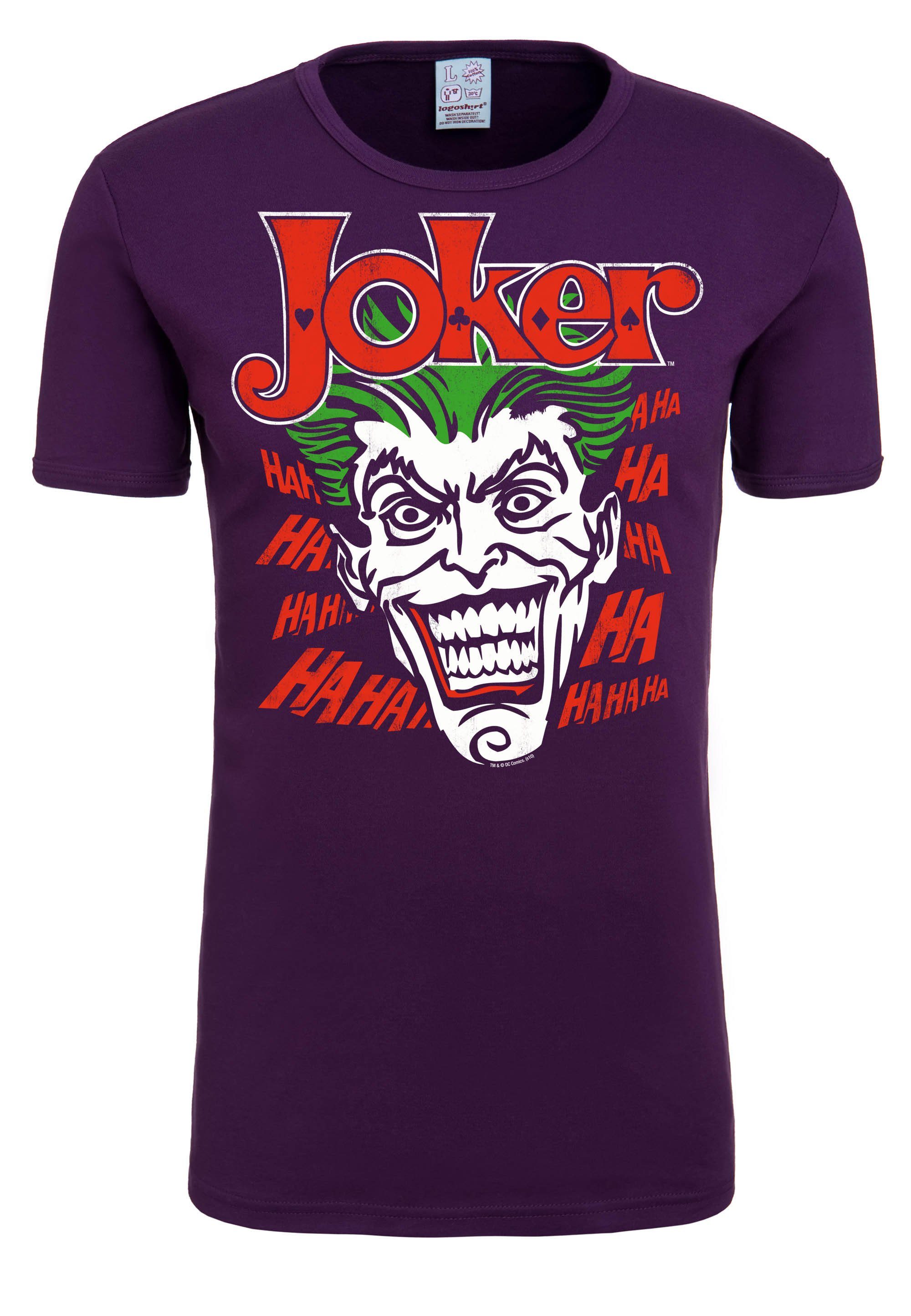 Joker-Print LOGOSHIRT Joker mit Batman T-Shirt bunt kultigem