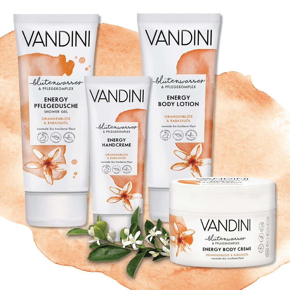 Damen Hautpflege VANDINI Hautpflege-Set Energy Wellness Geschenkset Frauen - Beauty Set mit Body Lotion, Duschgel & Handcreme - 