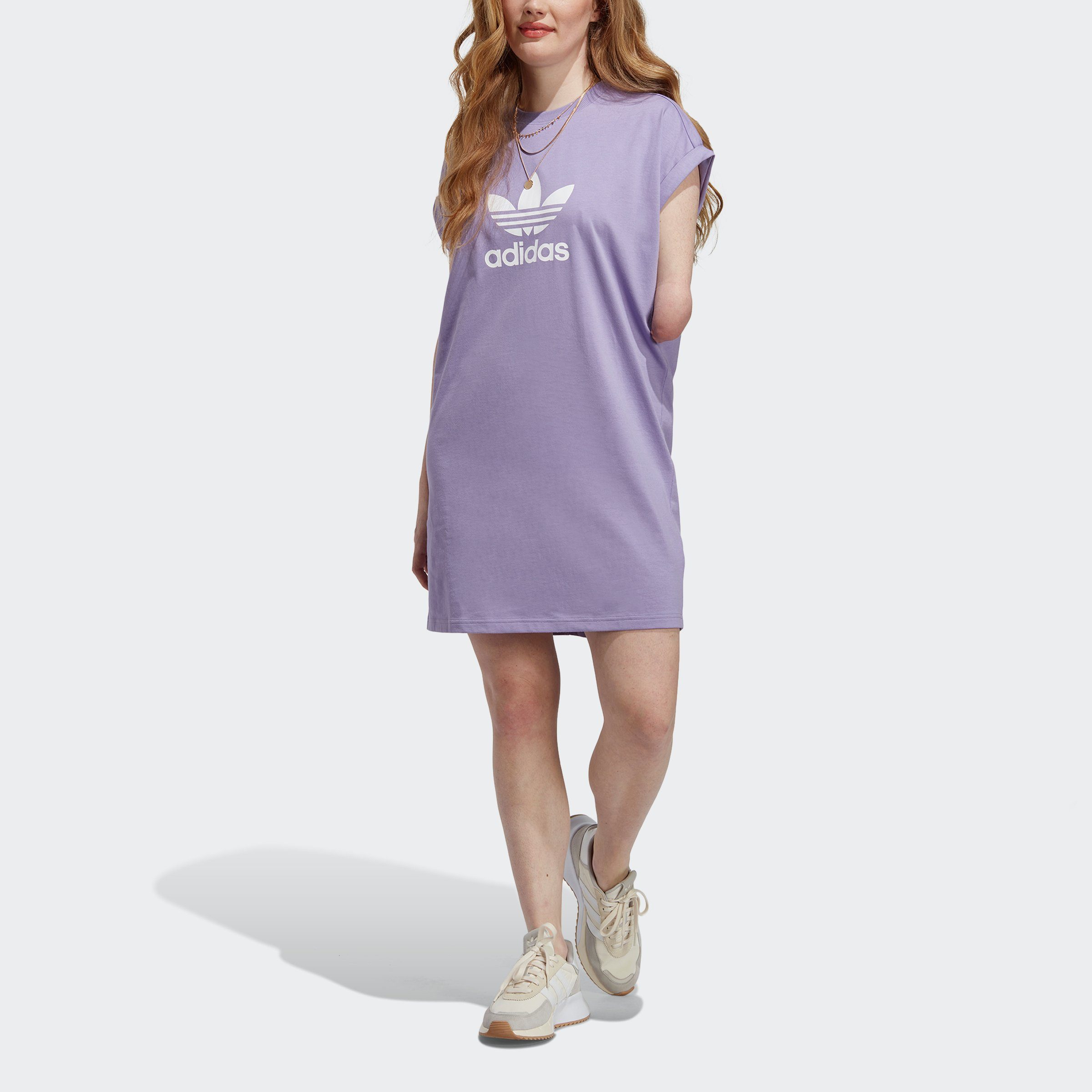 adidas Originals Lilac KLEID ADICOLOR Sommerkleid TREFOIL Magic CLASSICS