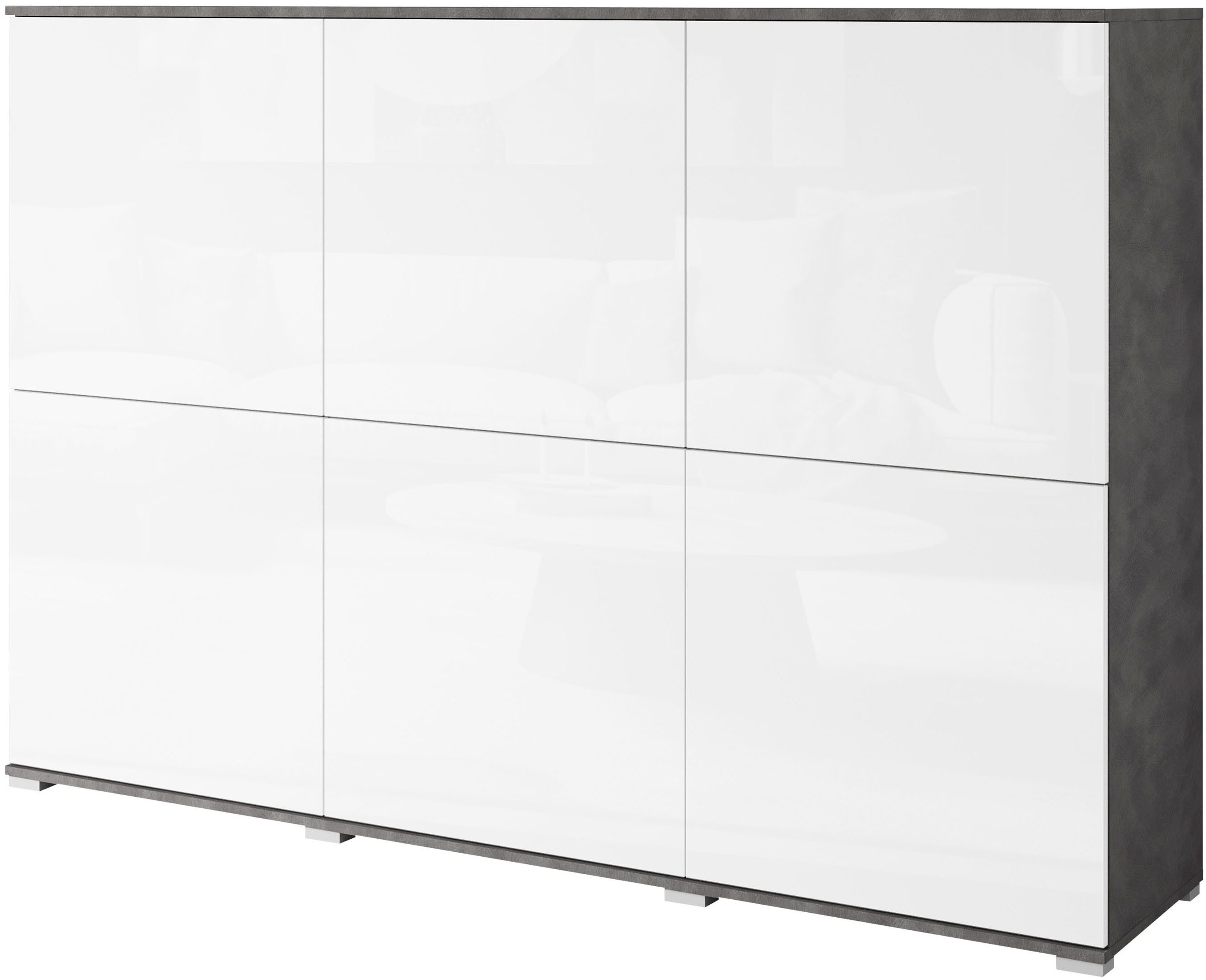 INOSIGN Highboard Kenia, moderne grifflose Hochkommode günstig online kaufen