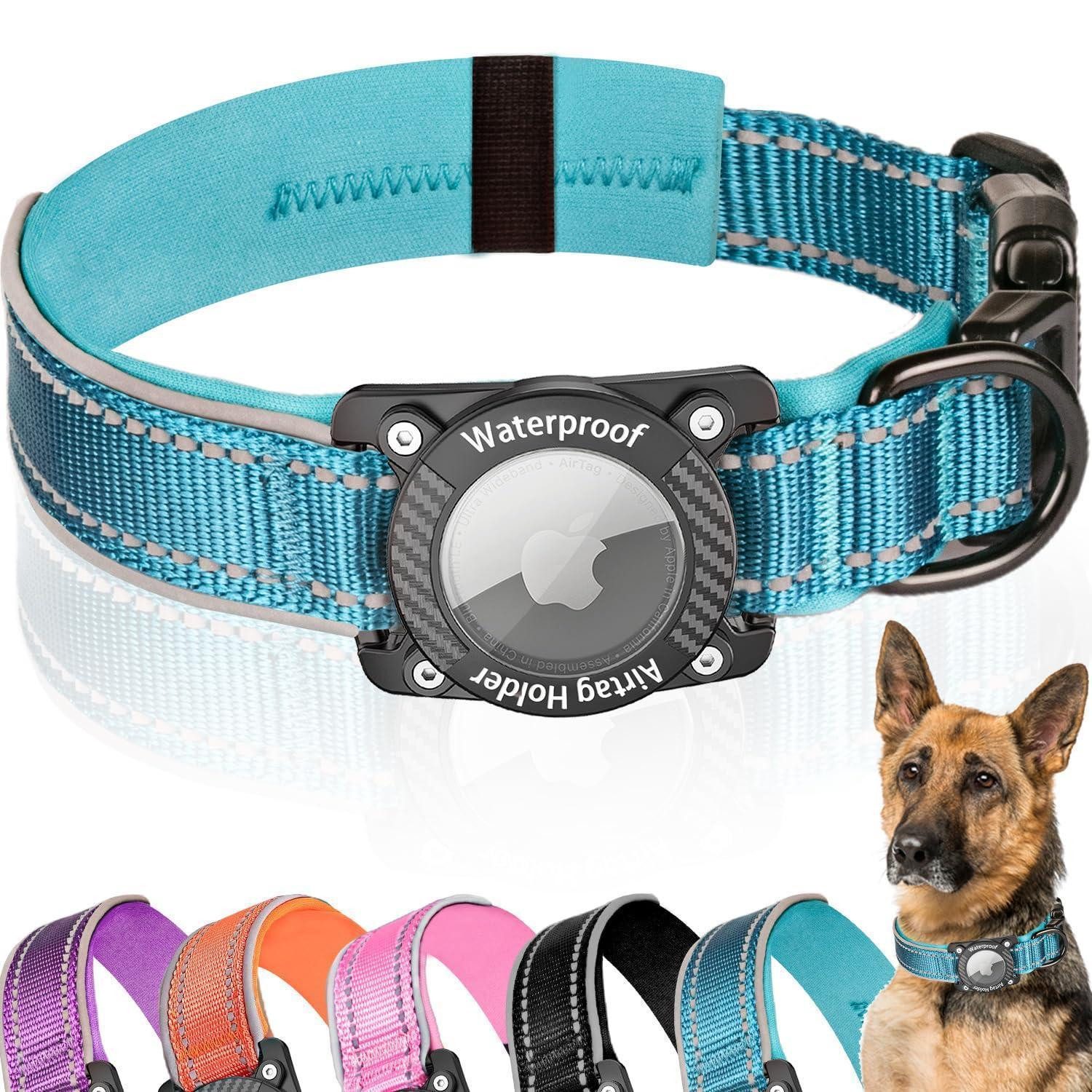 LuxusKollektion Dog Tag Anhänger Hundehalsband Airtag Blau S