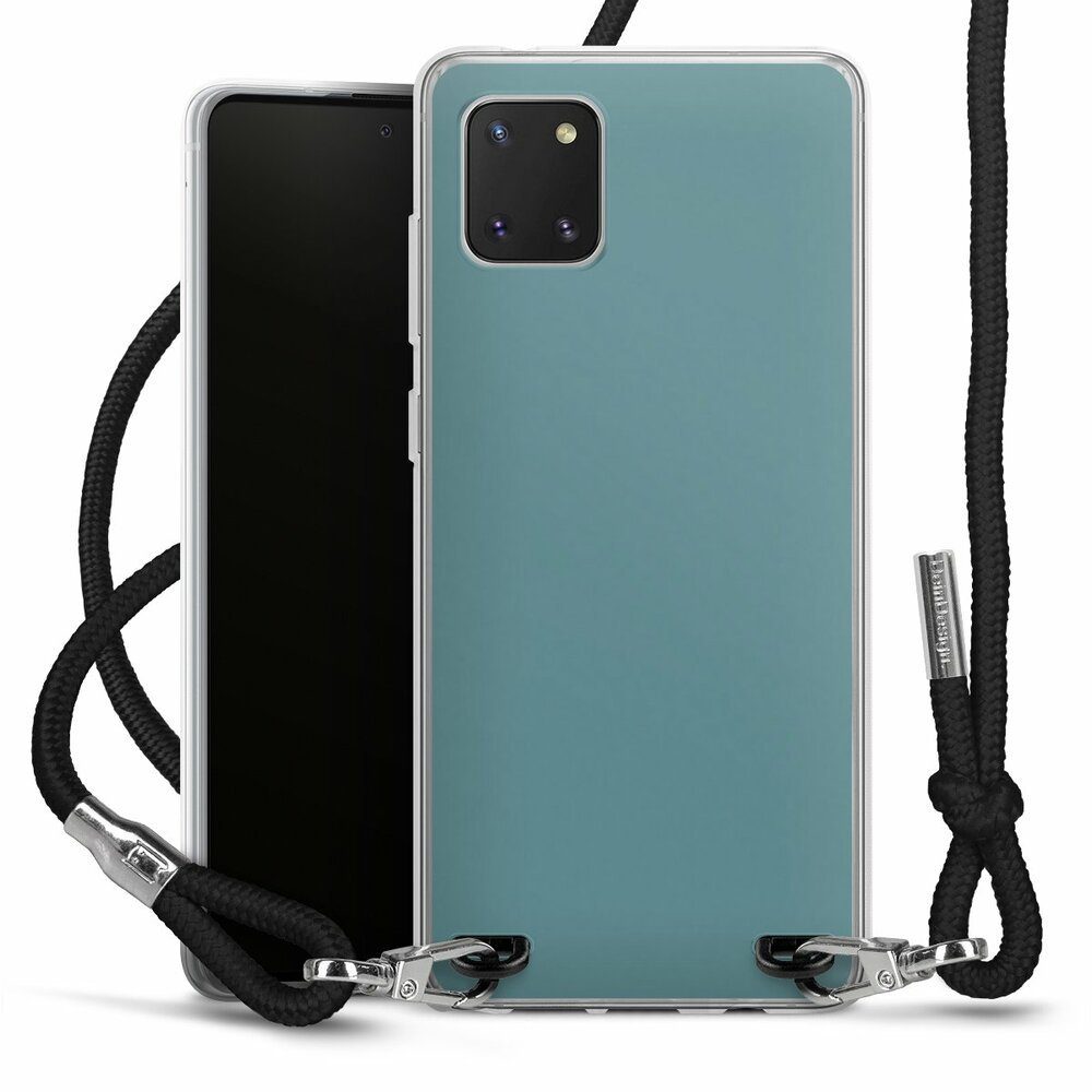 DeinDesign Handyhülle »Art Blau einfarbig Petrol«, Samsung Galaxy Note 10  lite Handykette Hülle mit Band Cover mit Kette