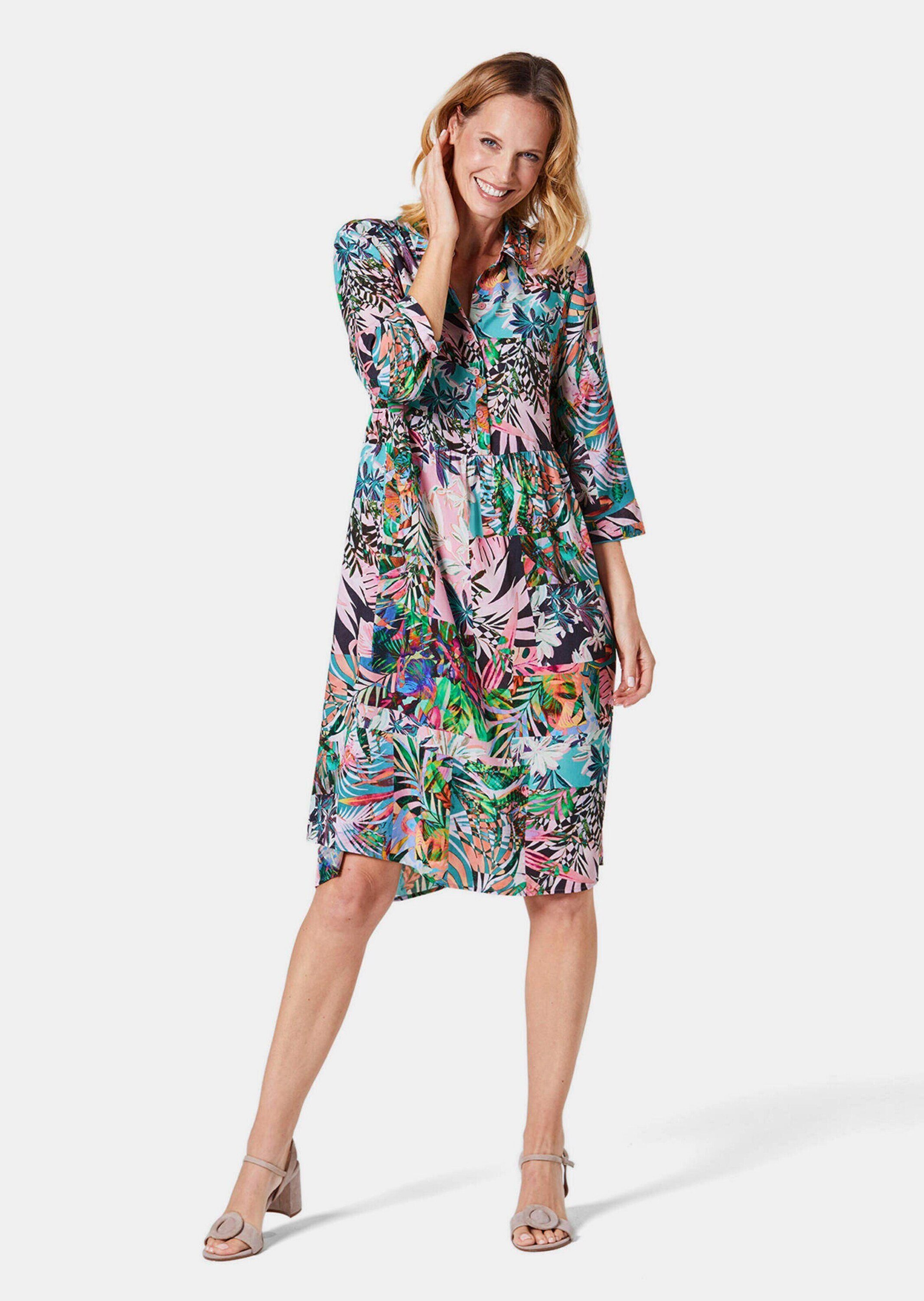 GOLDNER Blusenkleid Leichtes Druckkleid aus trageangenehmer Viskose günstig online kaufen