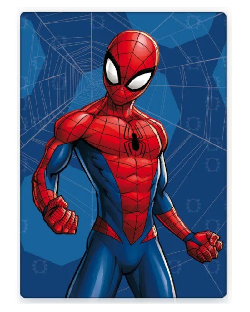 Kinderdecke Spiderman Fleecedecke Blau Kinder Warm Kuscheldecke 100 x 140cm, MARVEL