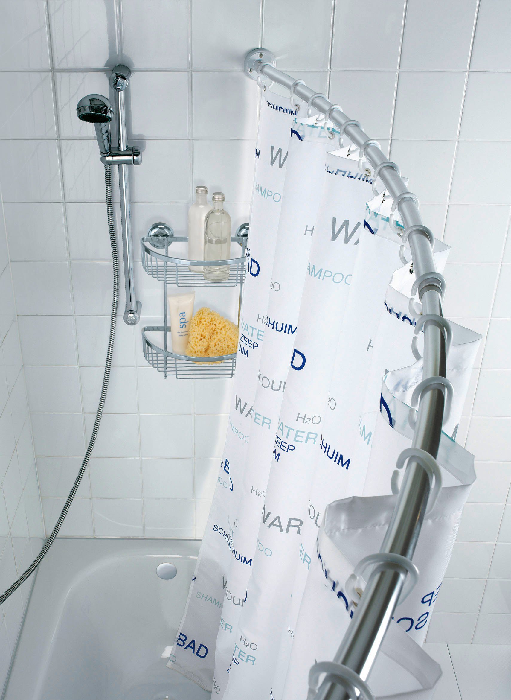 WENKO Bogenstange Chrom, ausziehbar, verschraubt, Aluminium, Duschvorhangst günstig online kaufen