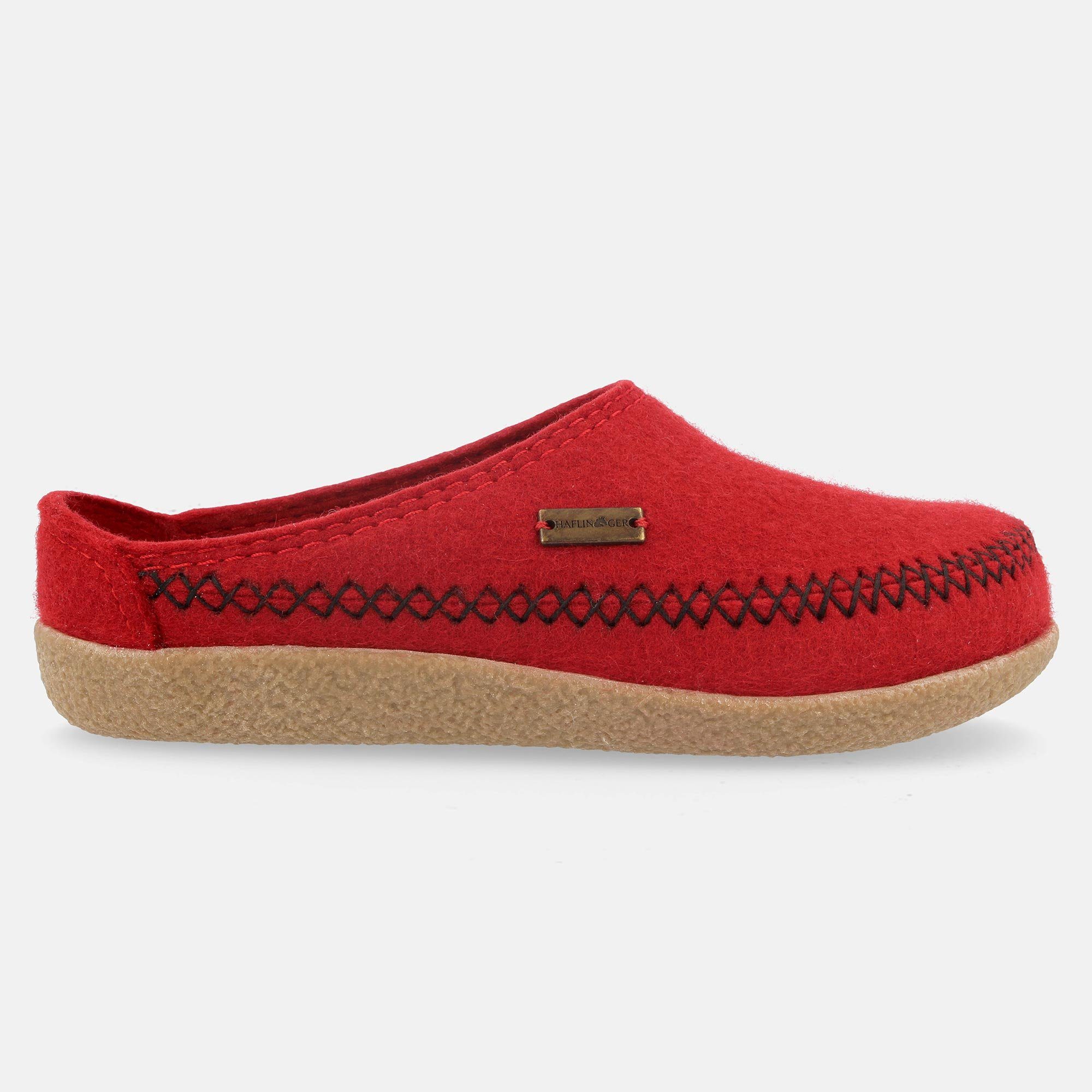 Haflinger Blizzard Credo Filzpantoffel mit Gummisohle Hausschuh Hausschuh