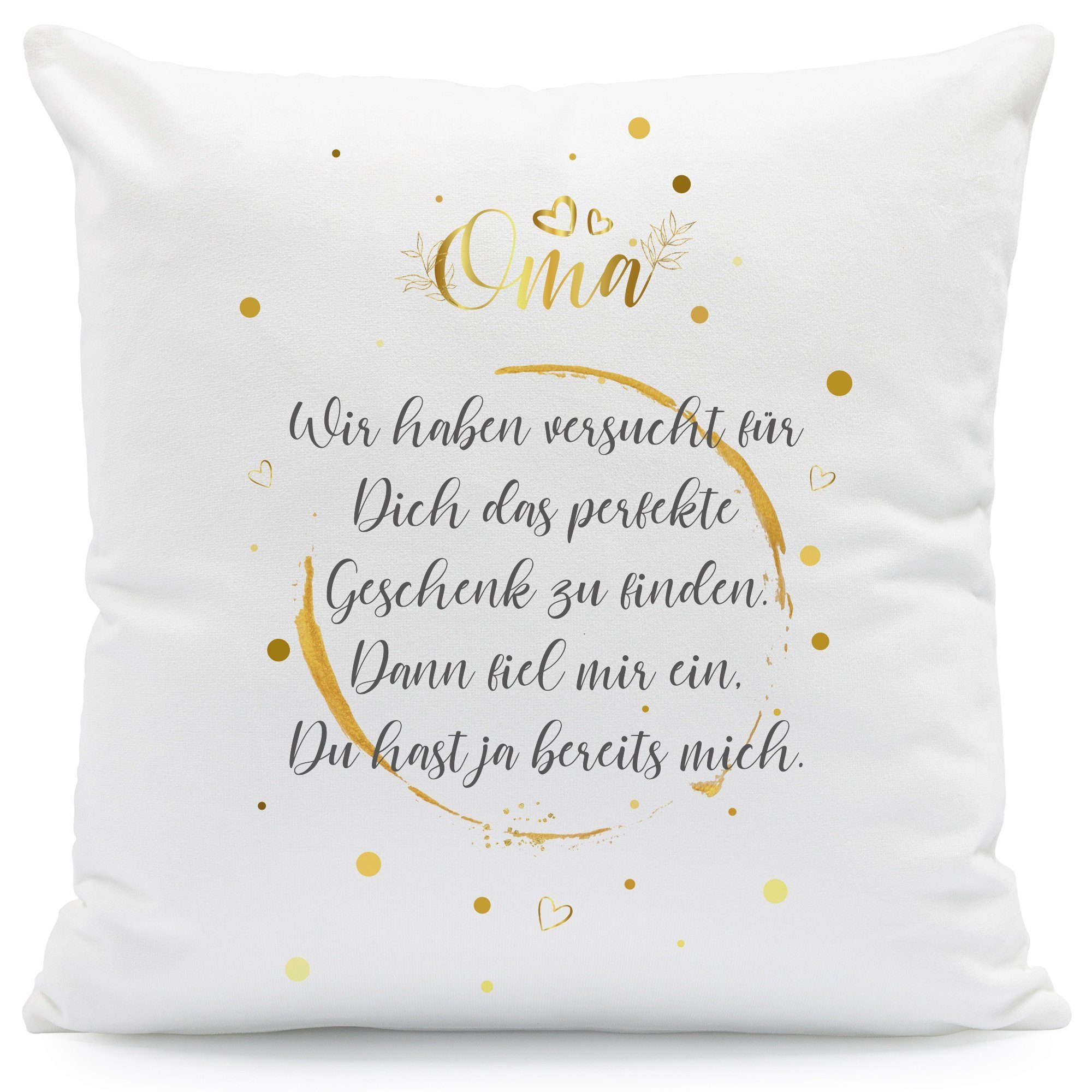 GRAVURZEILE Zierkissen mit Spruch - Ich habe versucht - Geschenk für Freunde & Familie -