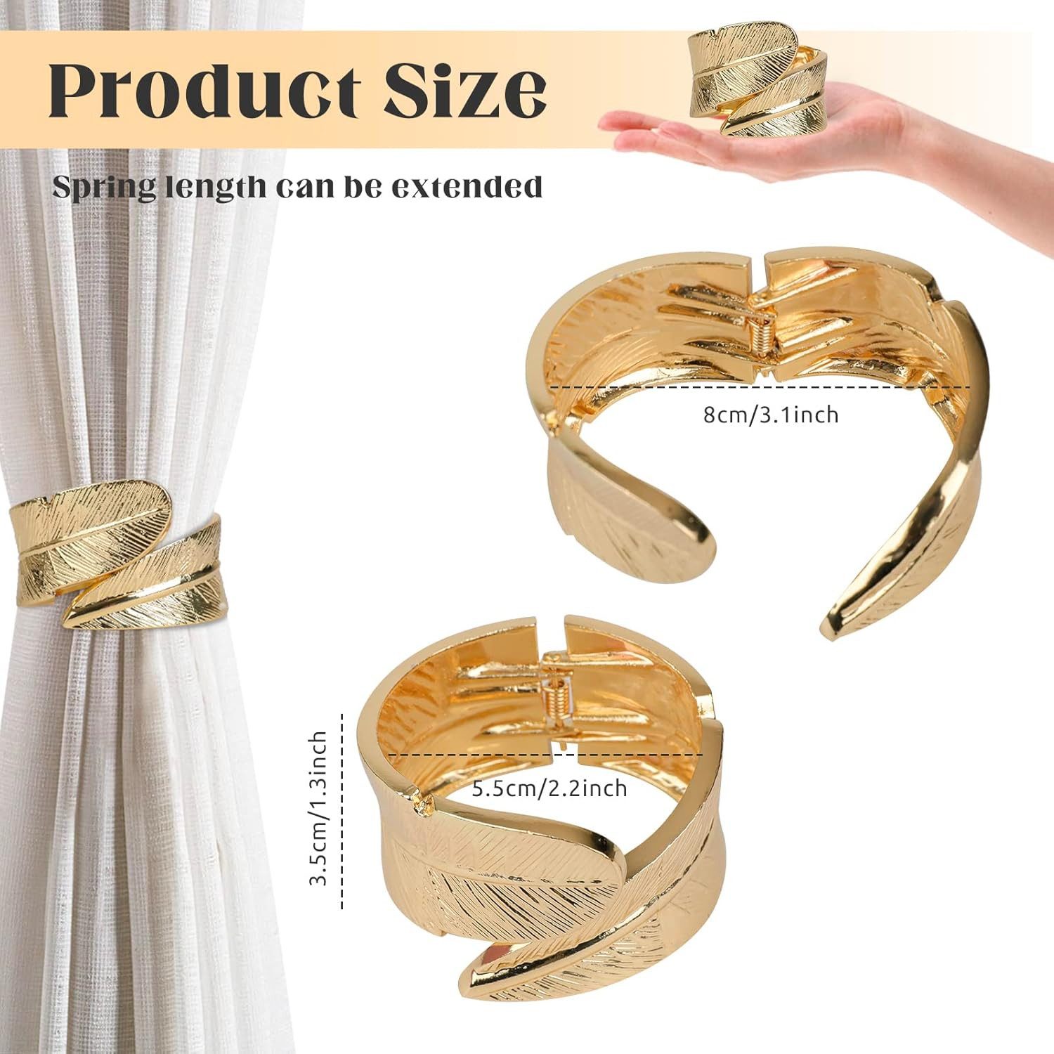 BYSURE Raffhalter, (2-tlg), 2 Stück Vorhang Raffhalter Vorhang Clip Gardine günstig online kaufen