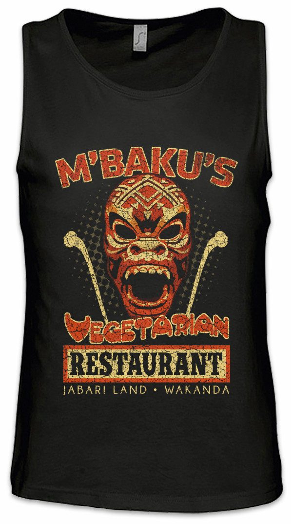 Tanktop M'Baku's Vegetarian Restaurant Ärmelloses T-Shirt Black Kingdom