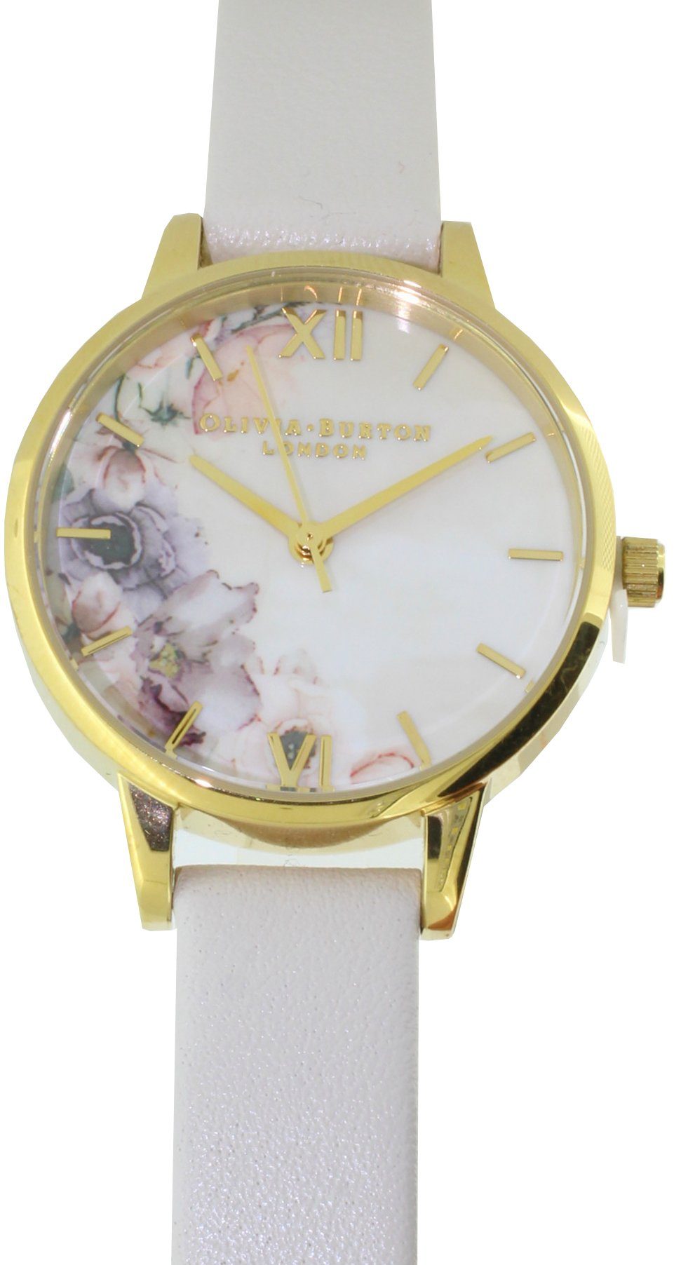 Watercolour OLIVIA Quarzuhr OB16PP45 BURTON Gold Florals Blush &