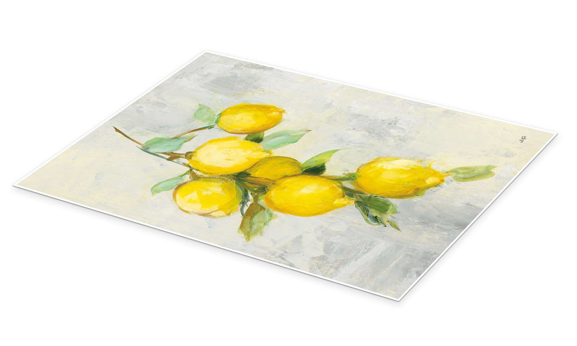 Posterlounge Wandbild Zitronen, Julia Purinton, erhältlich als Poster, Lein günstig online kaufen