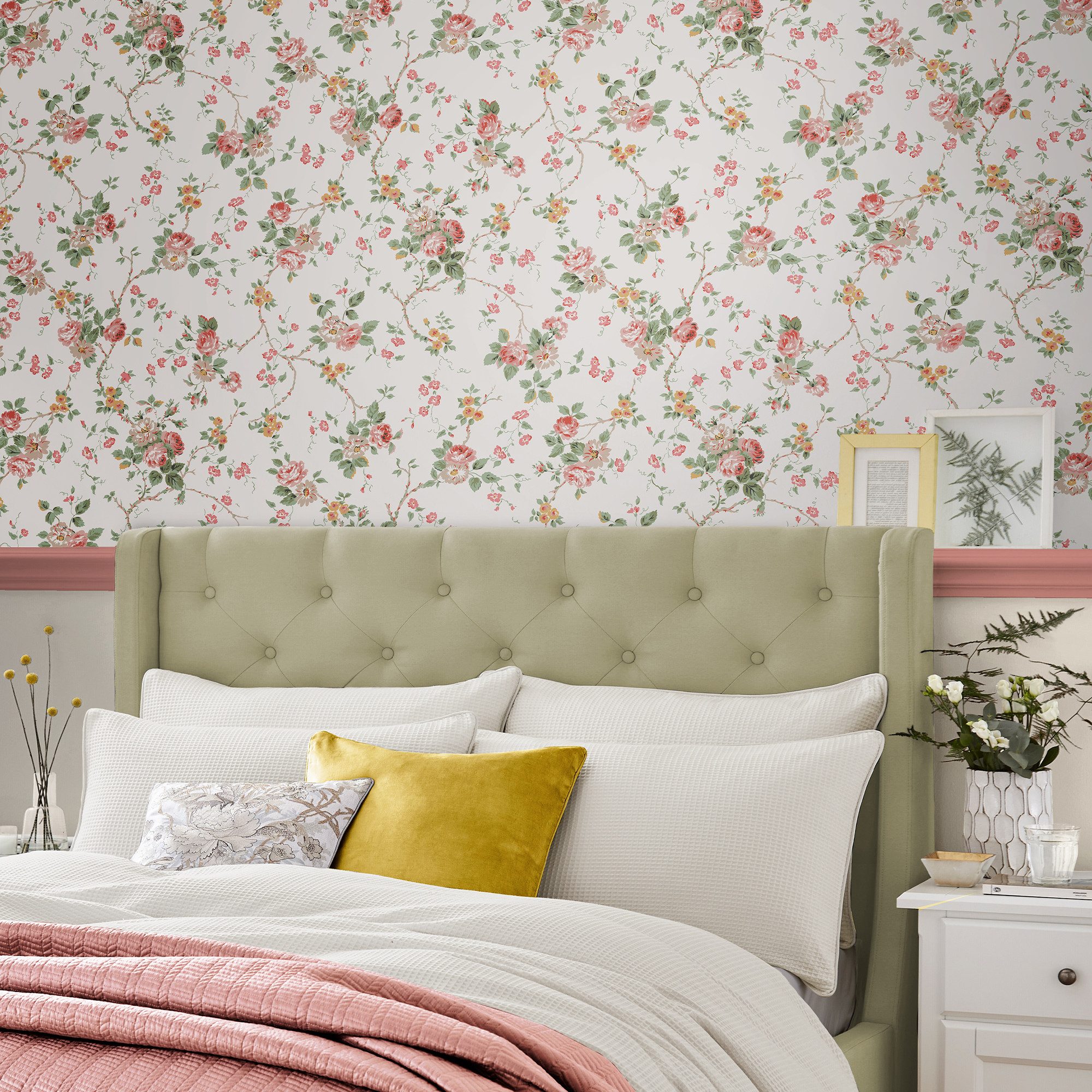 LAURA ASHLEY Vliestapete Mountney Garden, glatt, geblümt, (1 St), 10mx52cm (ca. 5m2)