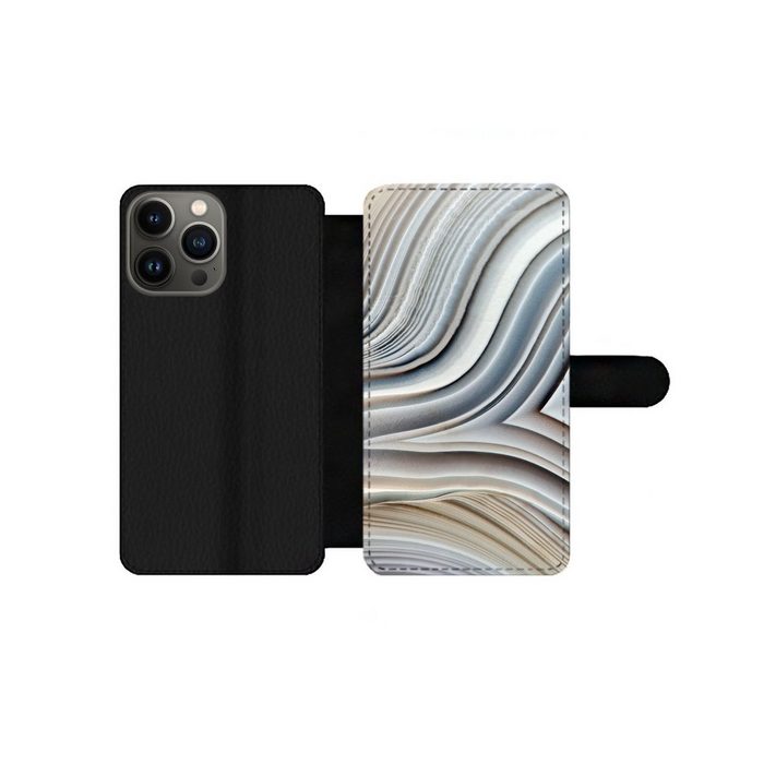 MuchoWow Handyhülle Marmoroptik - Stein - Linien - Luxus - Marmor Handyhülle Telefonhülle Apple iPhone 13 Pro Max