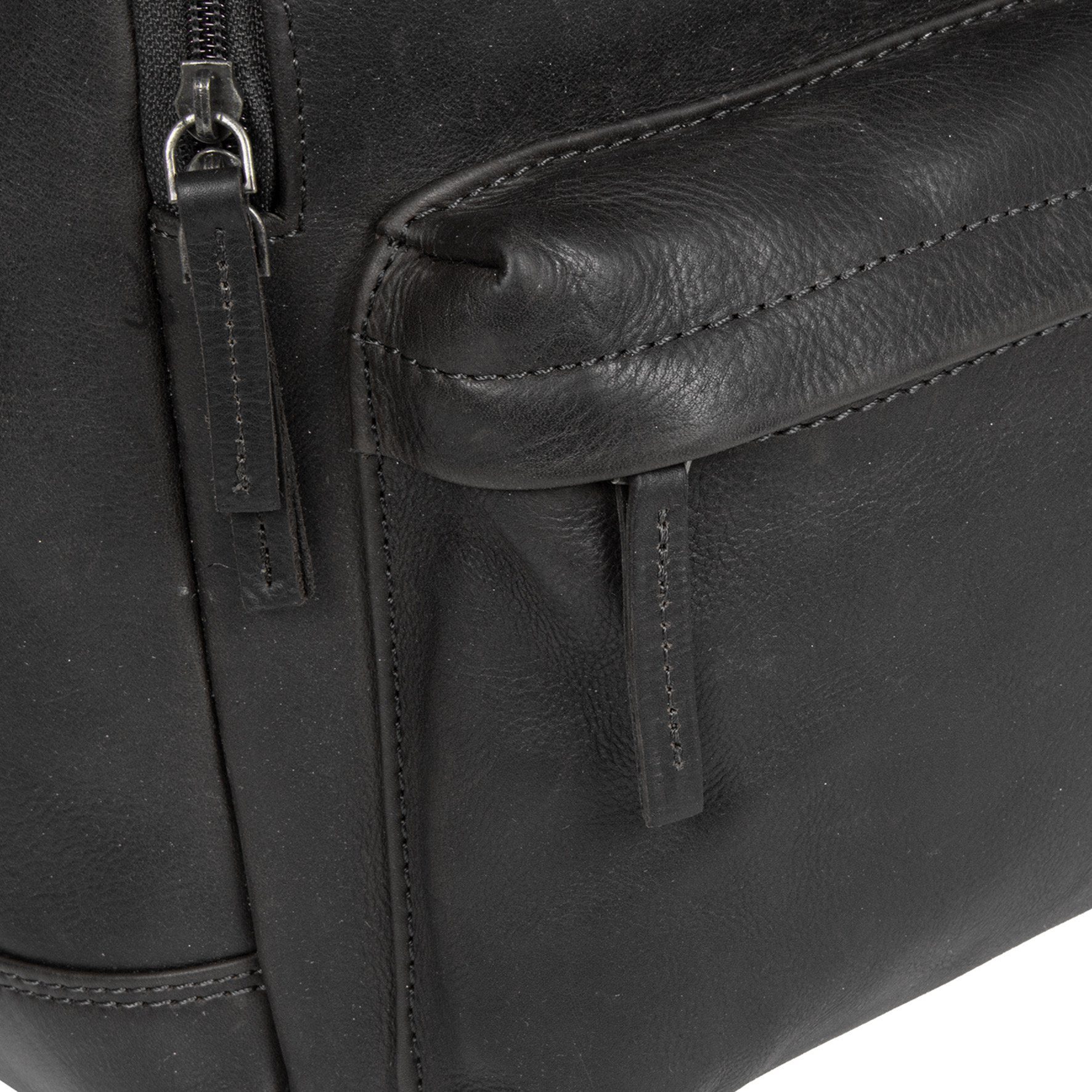 MUSTANG Cityrucksack mit schwarz Backpack, Reißverschluss-Vortasche Catania