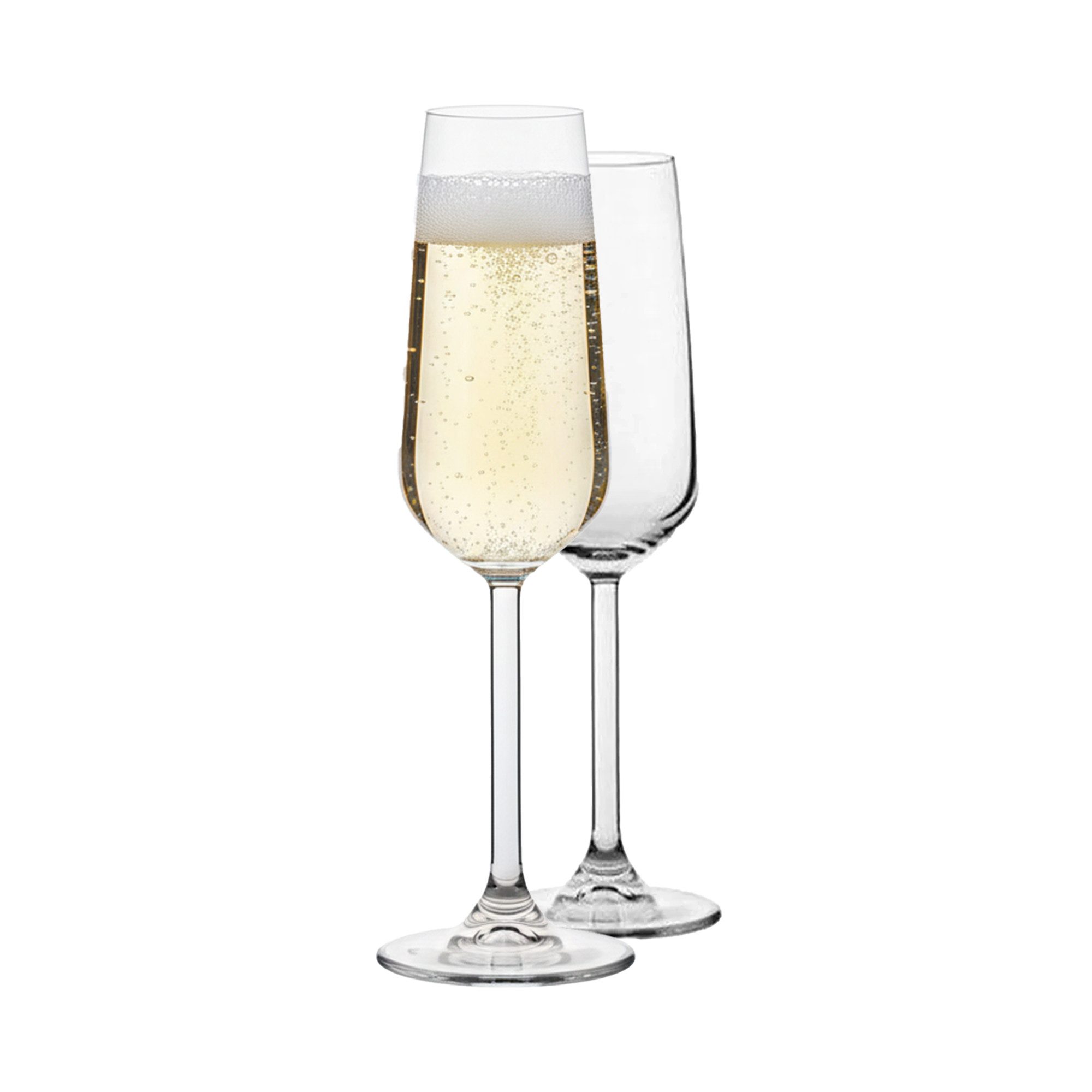 Pasabahce Стекло-Set Всеgra Champagnerflöte, 6-tlg., Glas, 195ml, 6er Set, ideal für Sekt, Prosecco & Cava