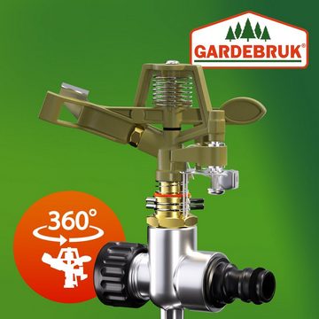 Gardebruk Kreisregner, Sprinkler Erdspieß Sprengweite bis 24m Garten Impulsregner