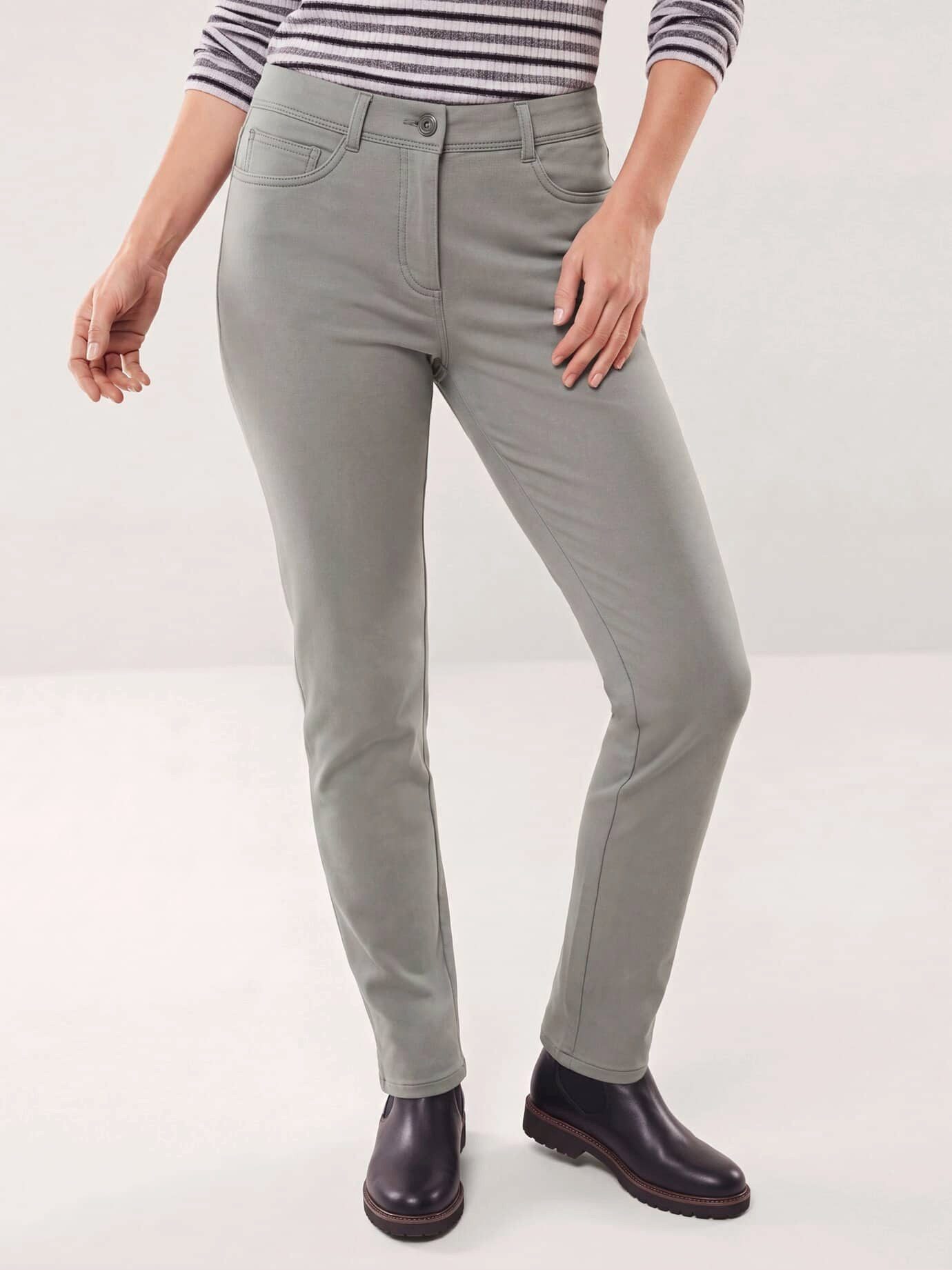 Walbusch Thermohose Damen 2-in-1-Extraglatt-Thermohose Regular fit, bügelfrei, wärmend, Langgröße