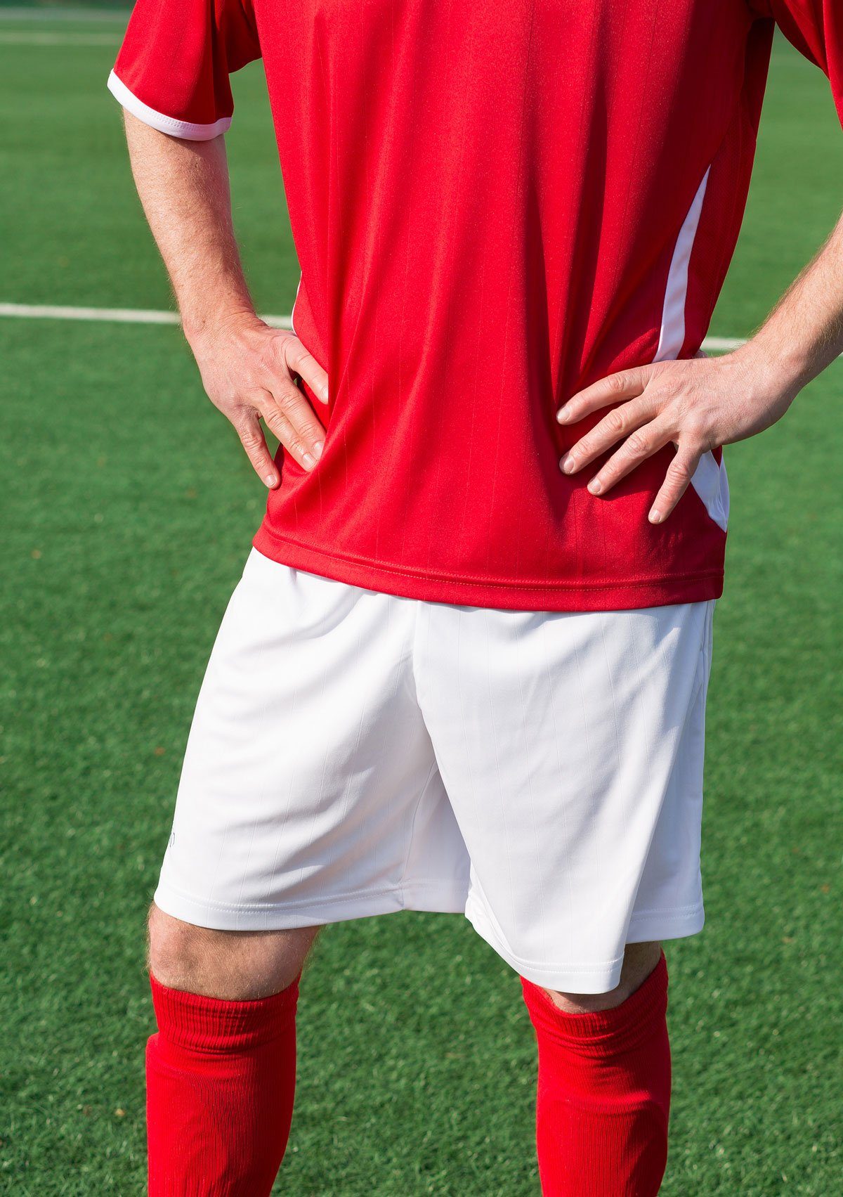 Sportswear Mesheinsätze kurzarm Fußballtrikot Fußballtrikot Levante zweifarbig Trikot Fußball rot/schwarz seitliche Geco