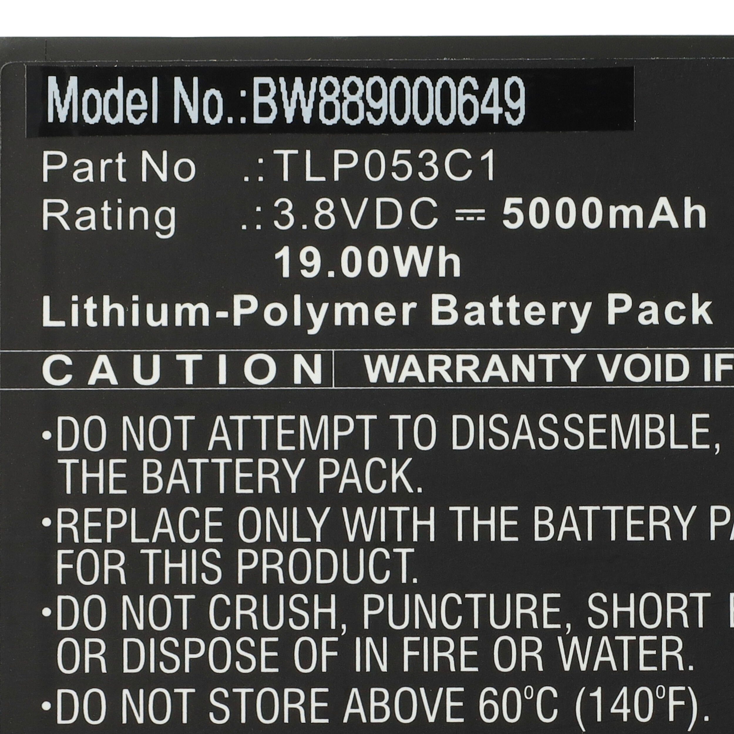 vhbw kompatibel mit Alcatel 3T V) 5000 Li-Polymer Tablet-Akku 8 (3,8 8, Tab mAh