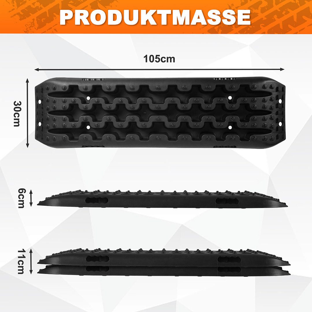 Clanmacy Anfahrhilfe 2x Anfahrhilfe Sandbleche 10T 105x30x6 cm für 4x4 Wohnmobil – Bild 5 von 5