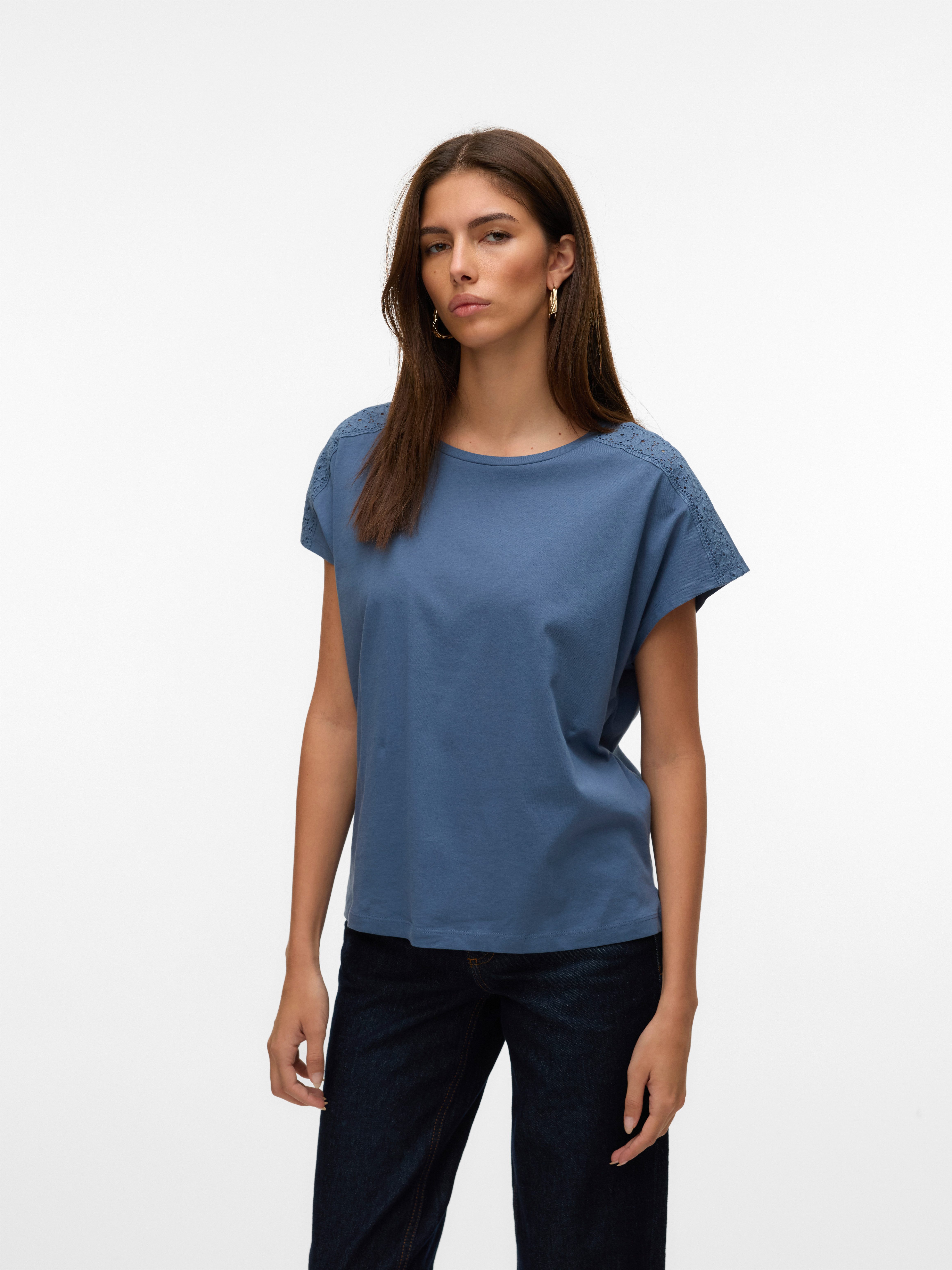 Vero Moda Kurzarmshirt VMEMMY SS LACE günstig online kaufen