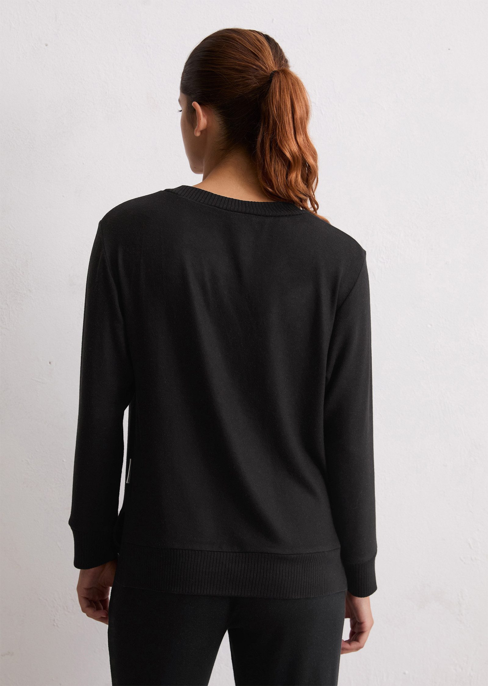 Marc O'Polo Longsleeve weiter Rundhalsausschnitt, weich, leicht, lange Ärmel