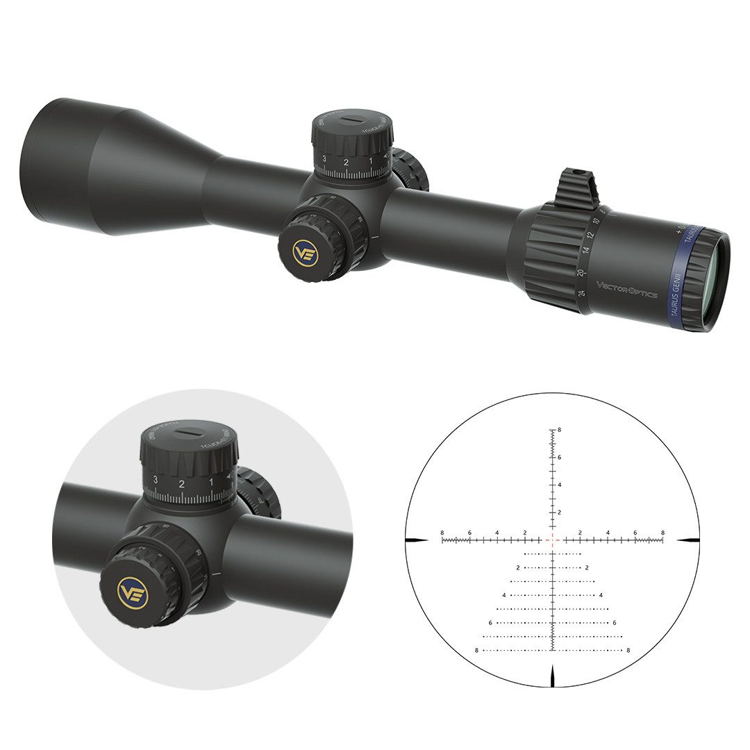 Vector Optics Vector Optics SCOL-55 Taurus 3-24x56 ED SFP Zielfernrohr (Ideal für Jagd, Sport und Airsoft)