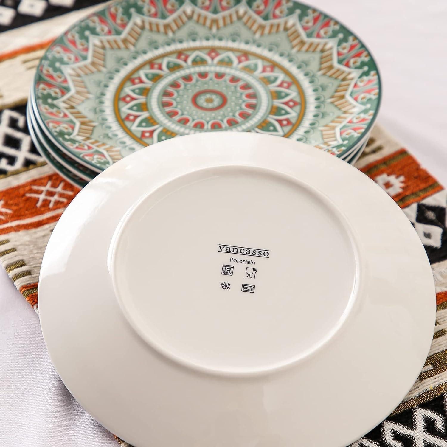 LuxusKollektion Kuchenteller Kuchenteller Porzellan Dessertteller 4 piece dessert plates Grün