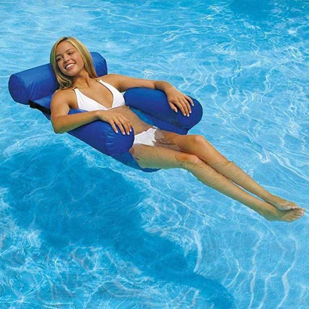 Wasserhängematte Lounge Schwimmsessel Schwimmliege Wasserliege Luftmatratze 