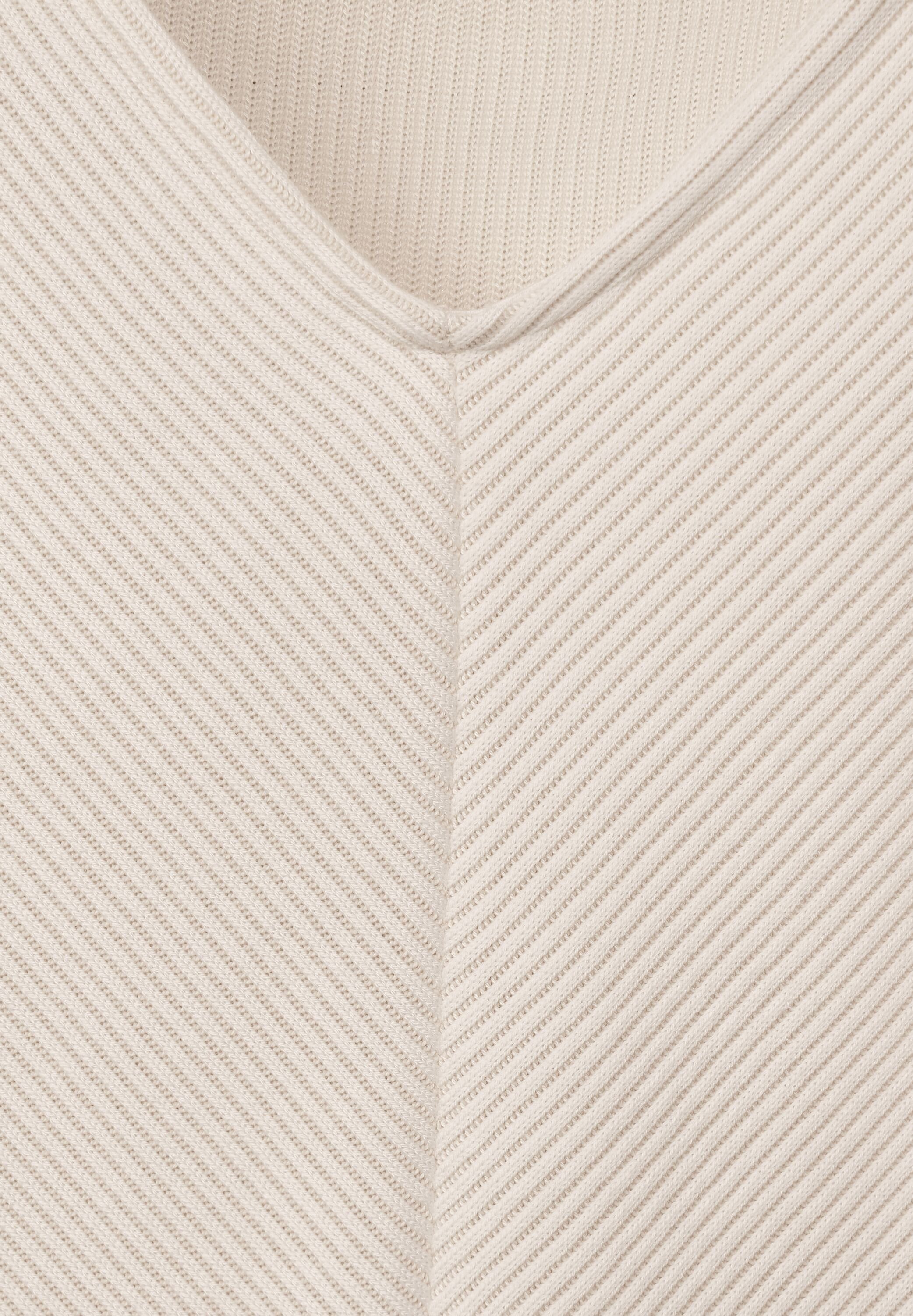 ONE Structure Streifen-Struktur Diagonal white 3/4-Arm-Shirt STREET lucid mit Shirt