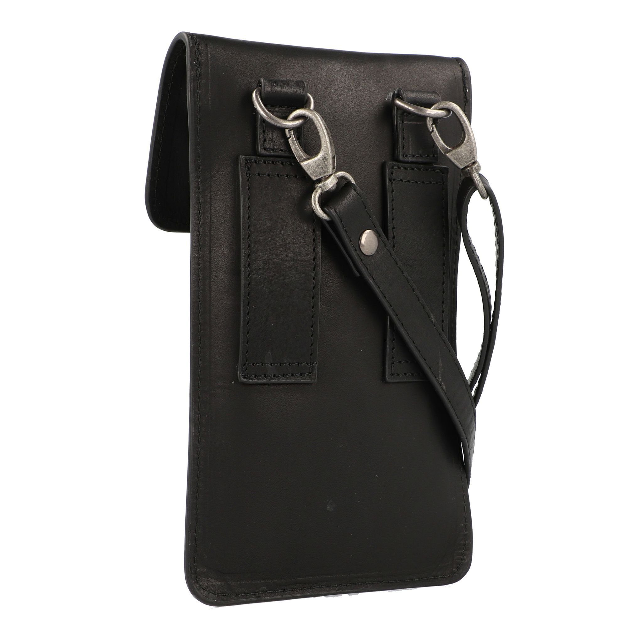 Smartphone-Hülle Leder Wax Chesterfield Pull Up, The schwarz Brand