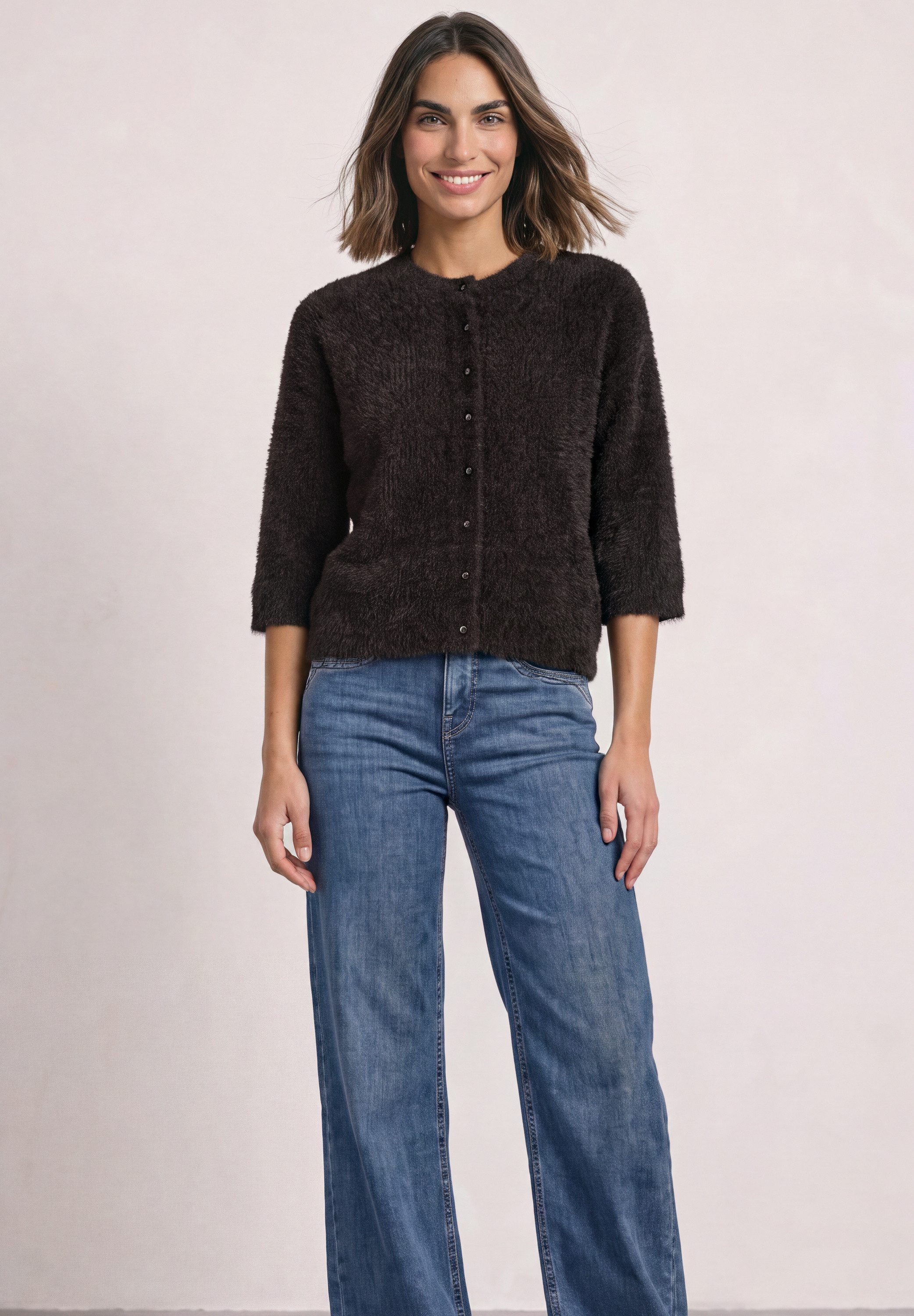 STREET ONE Cardigan mit Rundhalsausschnitt