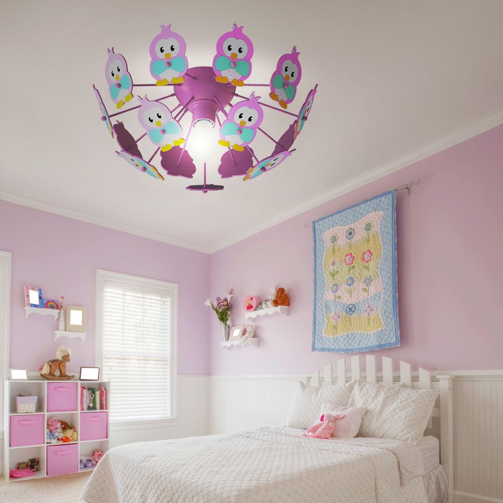 Dekolicht, Decken inklusive, Warmweiß, Beleuchtung etc-shop Motive Zimmer Eulen Lampe Spiel Leuchtmittel Kinder