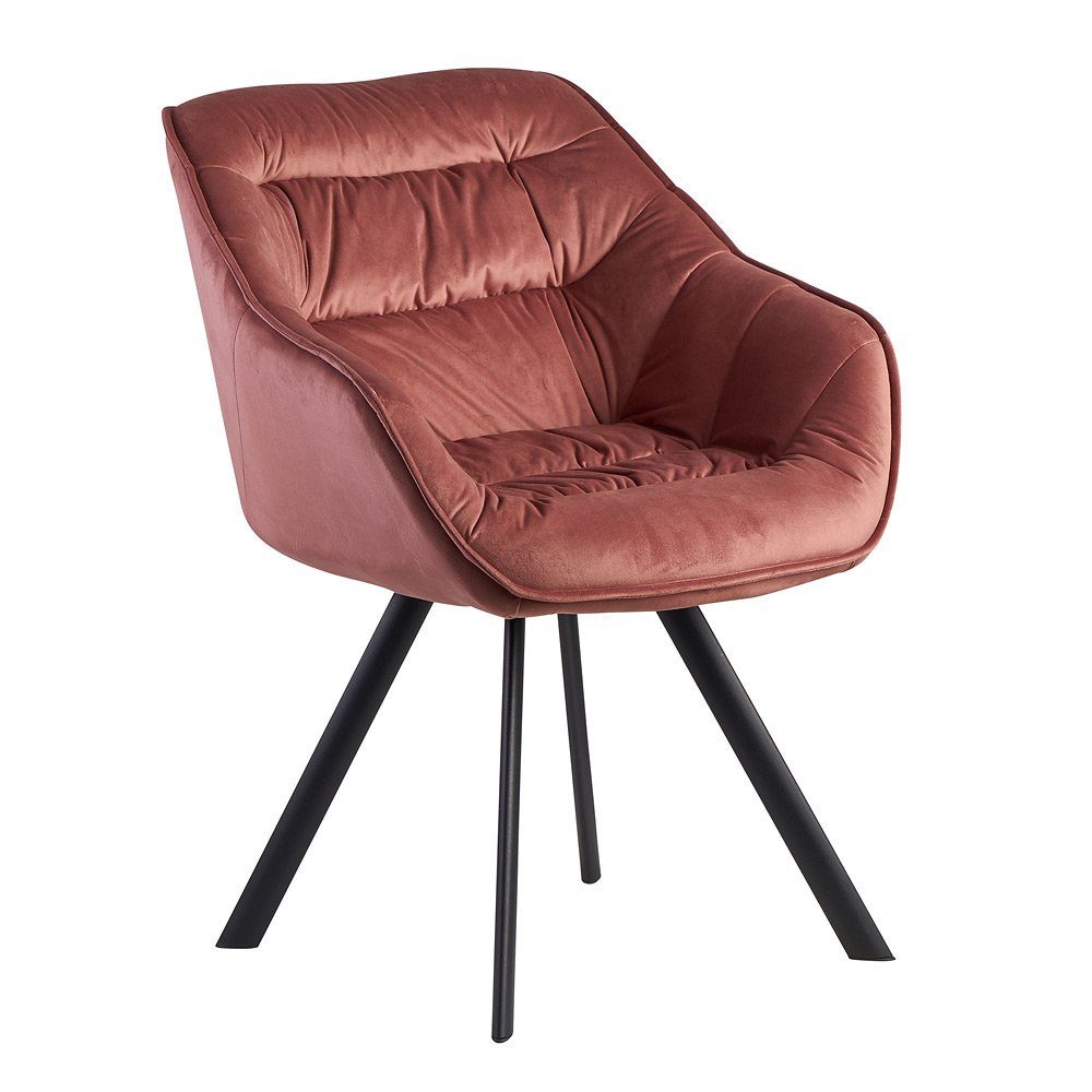 schwarzen Stuhl Stoffbezug Lomadox Beinen Design Loungesessel, Küchenstuhl 60/85/64cm