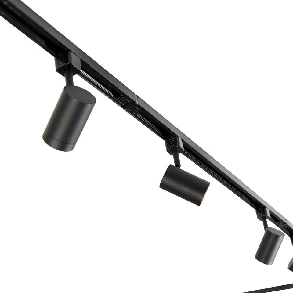 Qazqa Schienensystem-Sets Jeana, 476 cm, (1-tlg), GU10, Schwarz, Modern, Al günstig online kaufen