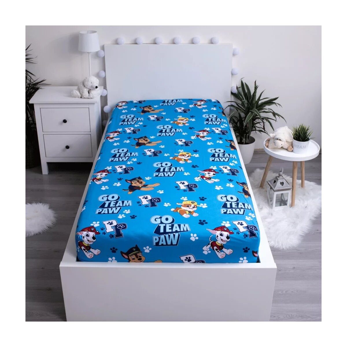 PAW PATROL Spannbettlaken Paw Patrol Go Team Spannbetttuch 90x200cm 100% Ba günstig online kaufen