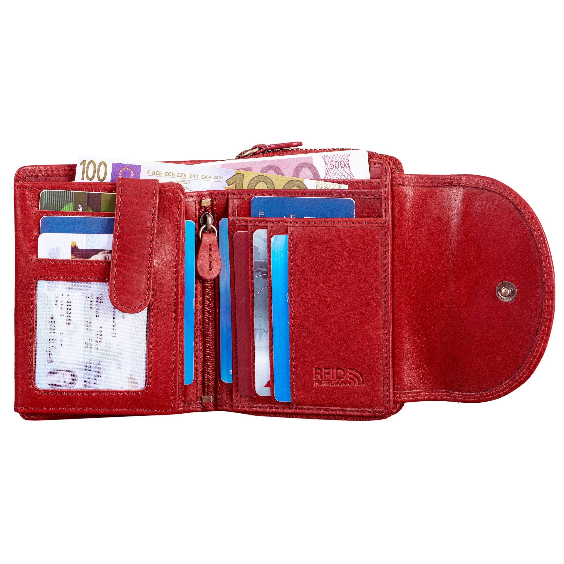 Benthill Geldbörse Damen Echtleder Kompakte Lederbörse Frauen Geldbeutel vi günstig online kaufen