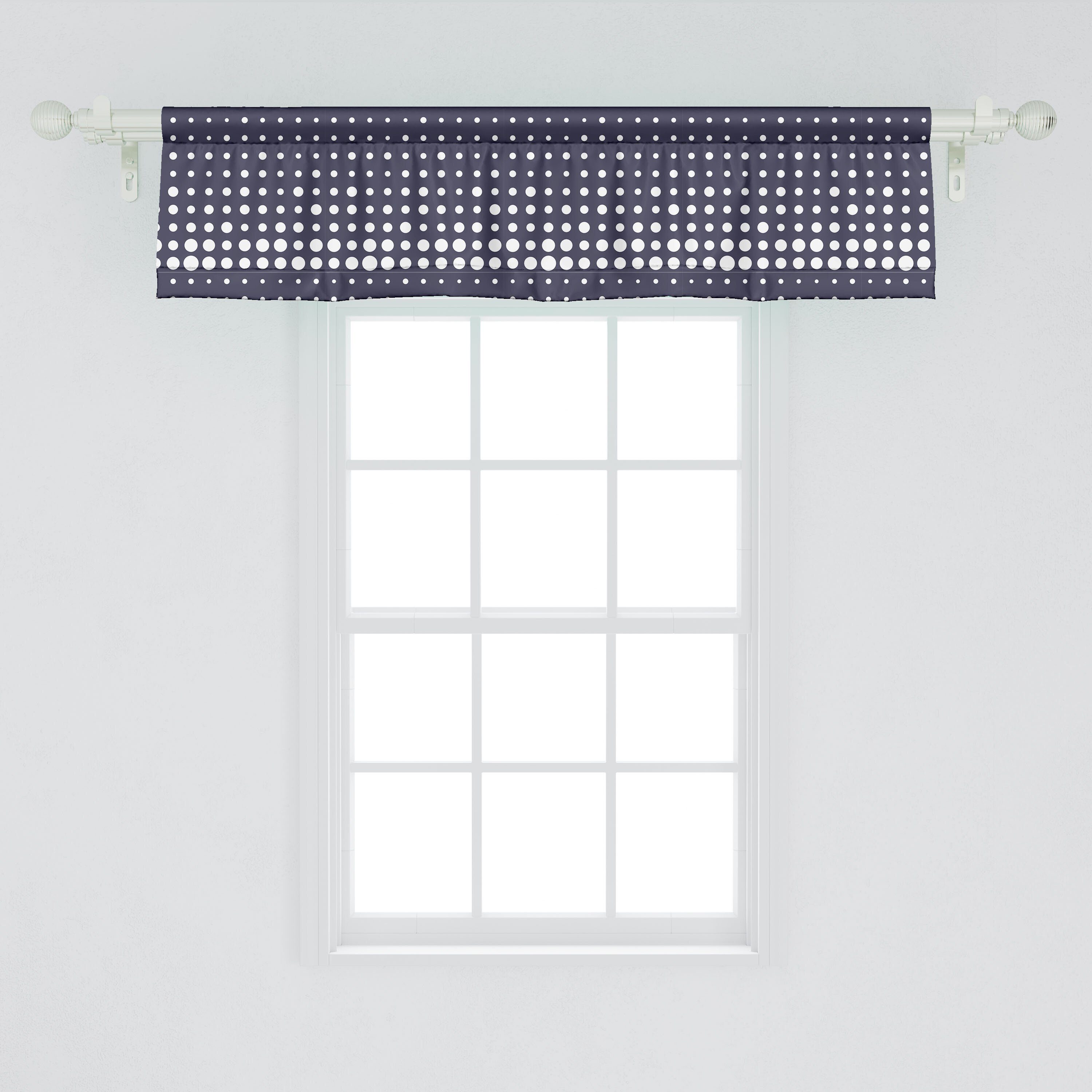 Vorhang punktierte Pattern Polka Abstrakt Flow Stangentasche, Scheibengardine Dekor Schlafzimmer Abakuhaus, Volant Microfaser, mit Küche für