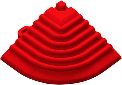florco® Klickfliesen-Abschlussleiste »Eckteil,rot,für 40x40 cm Klickfliesen«, 4 St., Zubehör 4 Stück/Pack (6,2x6,2cm)