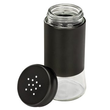 Maximex Salz- / Pfefferstreuer Gewürzstreuer aus Glas 3er Set Farbe schwarz Maße ca.: Ø: 5,5 cm x H:, (3-tlg)