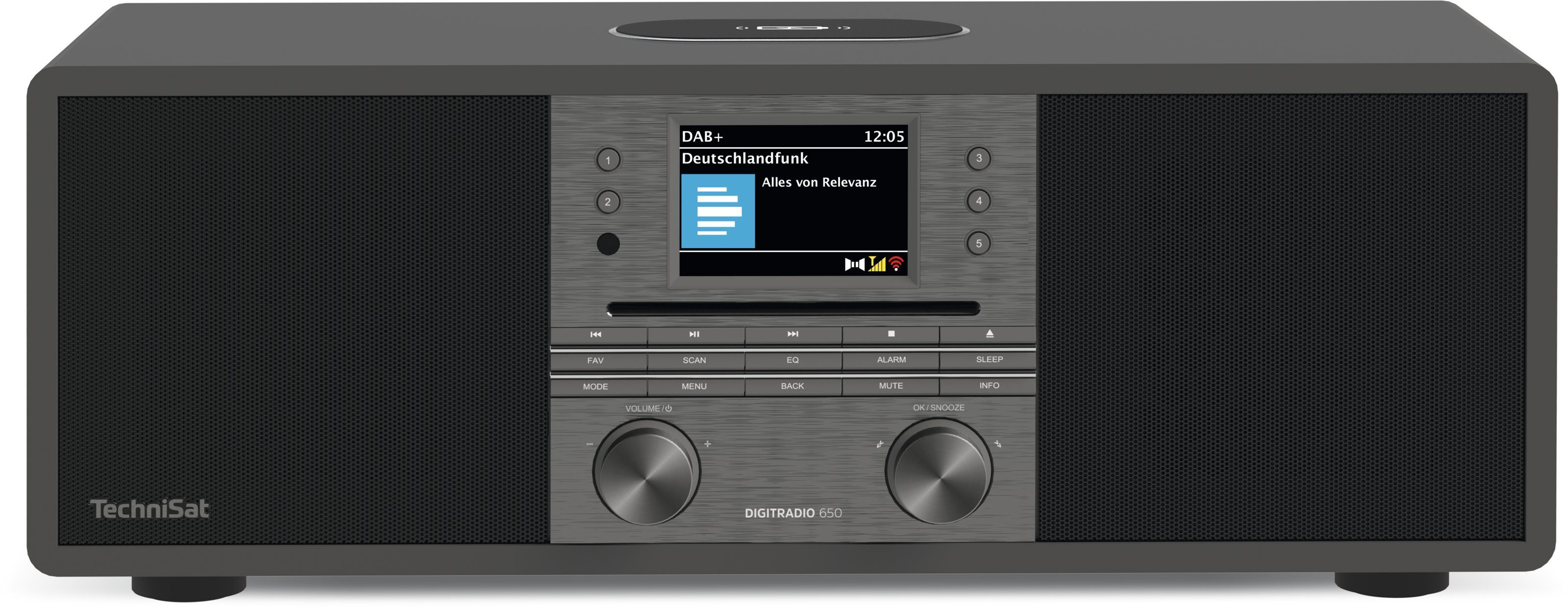TechniSat DIGITRADIO 650 Digitalradio (DAB) (Digitalradio (DAB), UKW mit RDS, Internetradio, 70,00 W, HiFi-Anlage, DAB+, UKW, Audiostreaming, Wireless-Charging, 2.1 Soundsystem)
