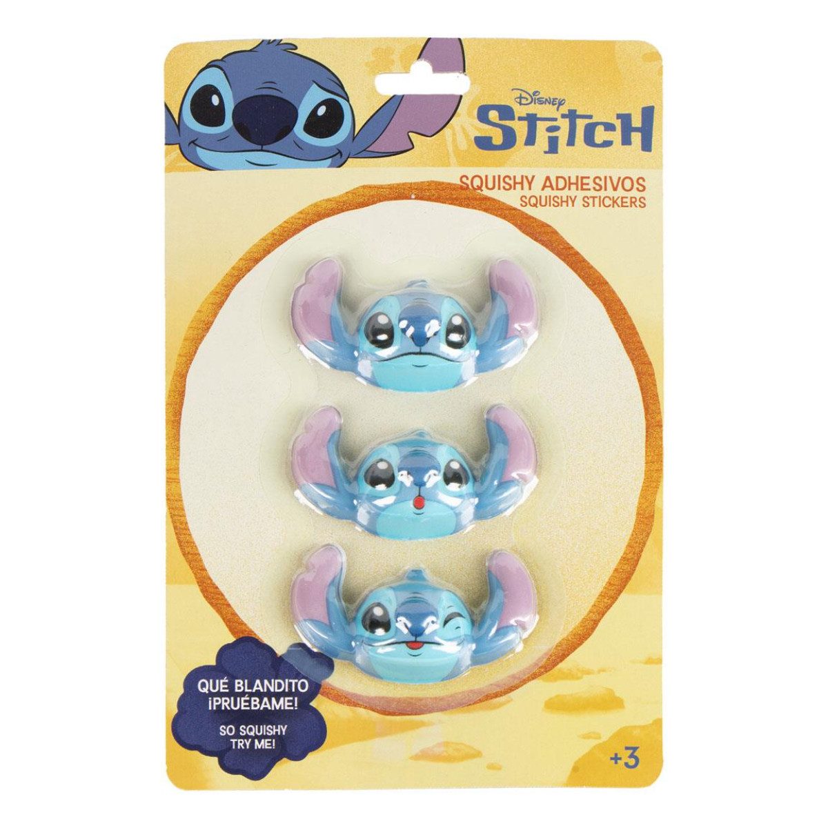Cerda Aufkleber Disney Stitch Squishy Kinder Sticker für Schule, Tagebuch & Geschenk, (3tlg)