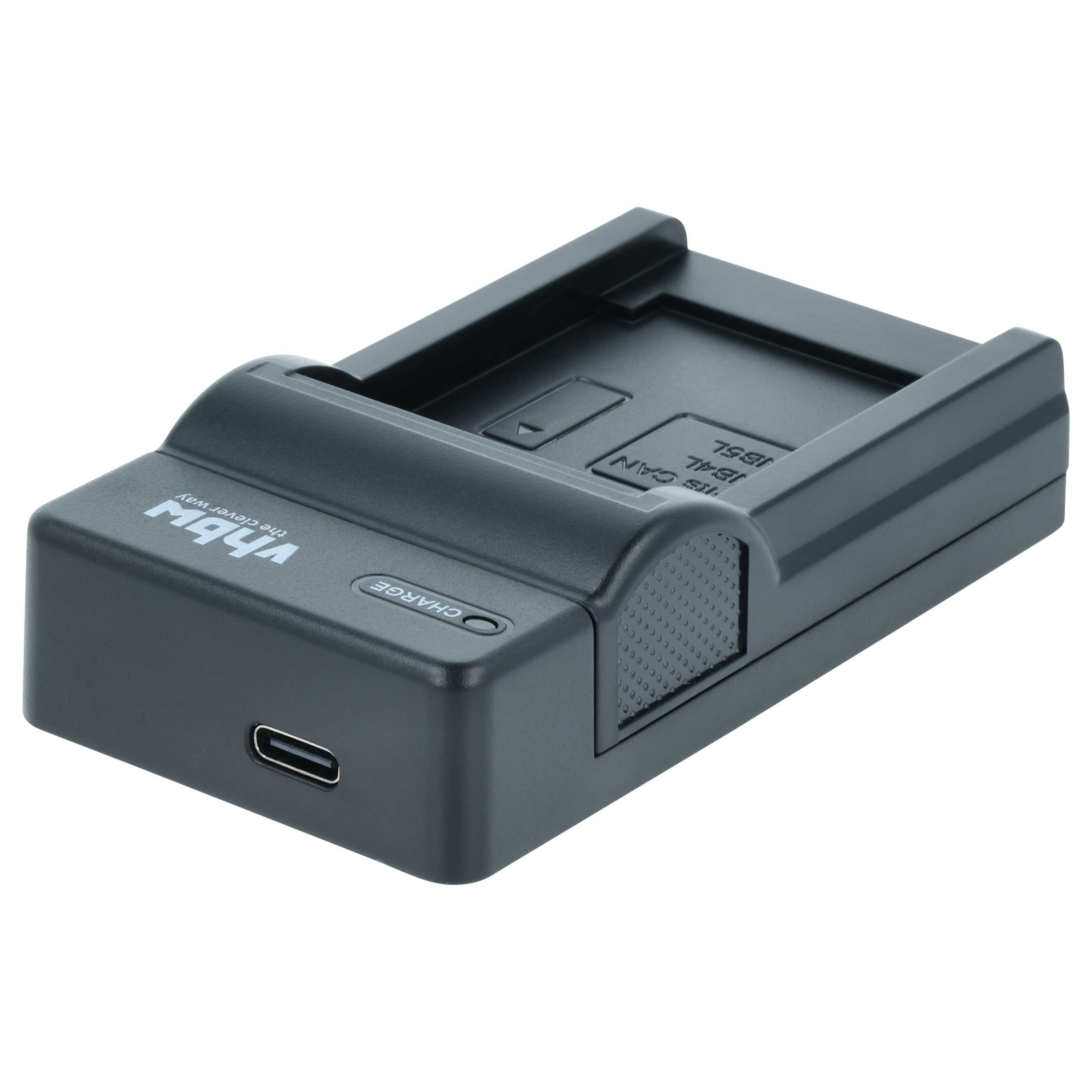 vhbw passend für Canon Digital Ixus 70, 30, 75, 60, 65, 255 HS, 40, 50, 55, Kamera-Ladegerät (Ladestation zum Laden eines Akkus an jeder USB-Buchse z.B. am PC) – Bild 2 von 5