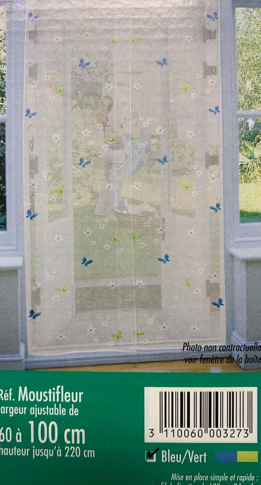 Morel SAS Türvorhang Türvorhang Kunststoff blau/grün 60-100 x 220cm