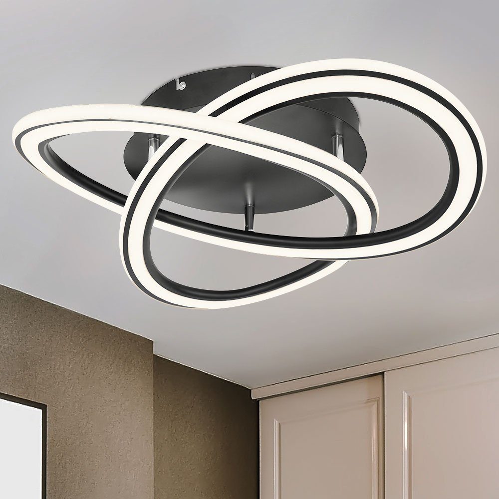 LED-Leuchtmittel Warmweiß, verbaut, Deckenleuchte, etc-shop Deckenlampe fest Wohnzimmerlampe LED Deckenleuchte LED