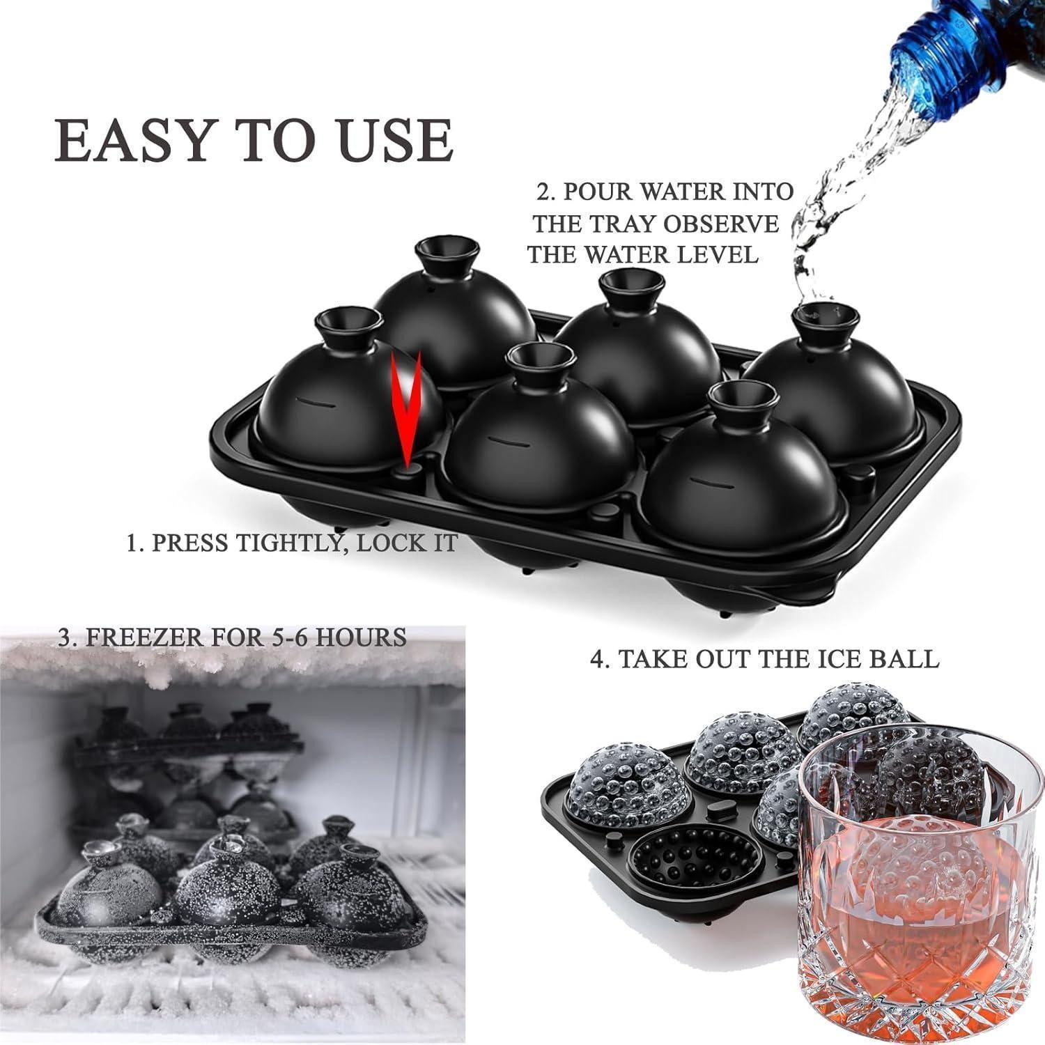 LuxusKollektion Eiswürfelform Eiswürfelform Kugel Silikon Golfball 5,5cm Eiskugeln für Whisky