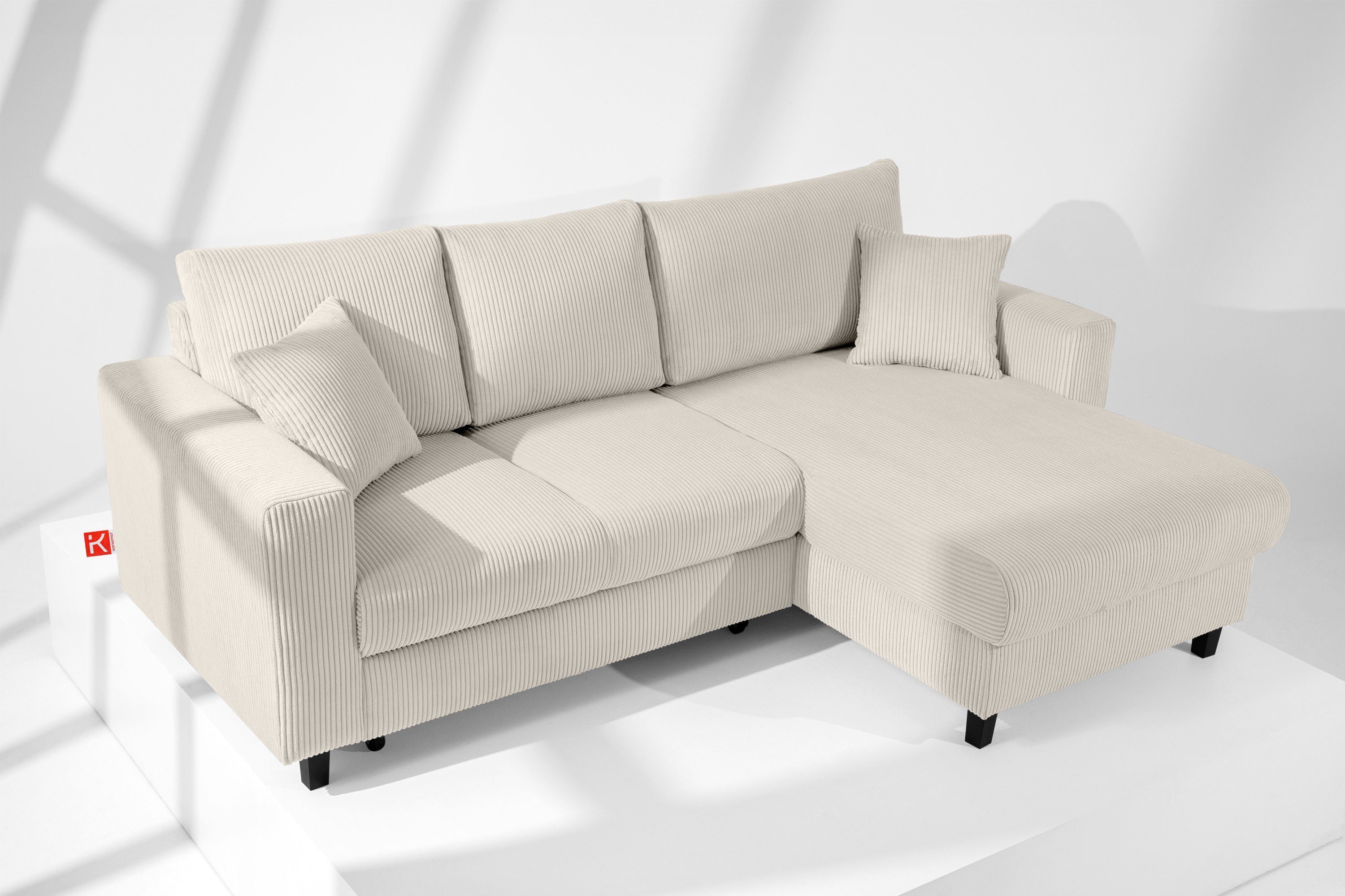 KONSIMO® Ecksofa Rechts Ecksofa EGRET, mit günstig online kaufen