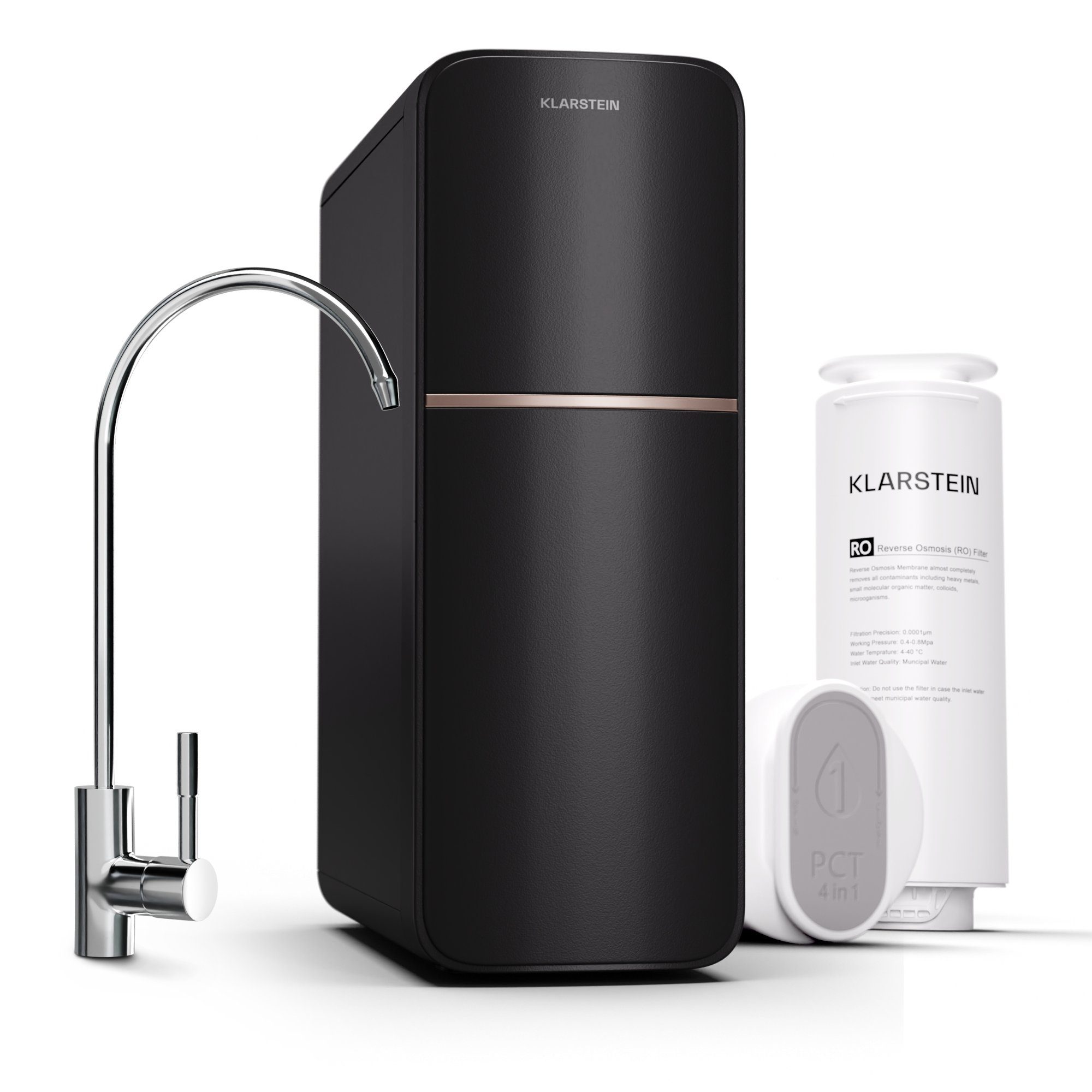 Klarstein Wasserfilter PureLine 600 Wasserfiltersystem, Zubehör für PureLine 600, RO-Filter Wasserfilter maschine Wasserhahn Home Office